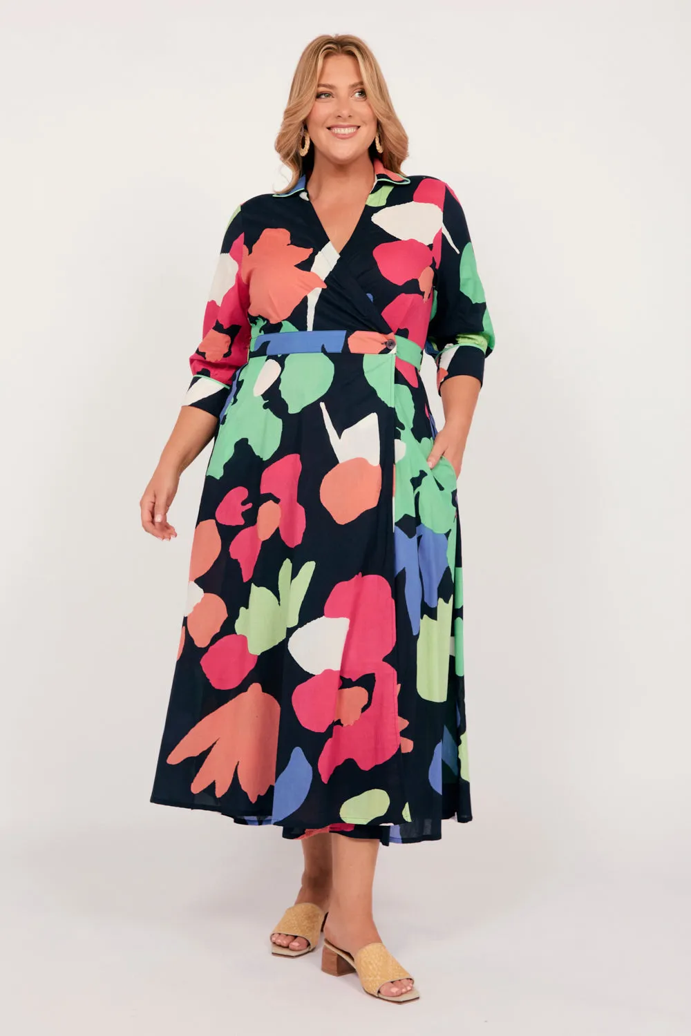 Wendy Wrap Dress in Daydream sold by Adrift product image thumbnail 3