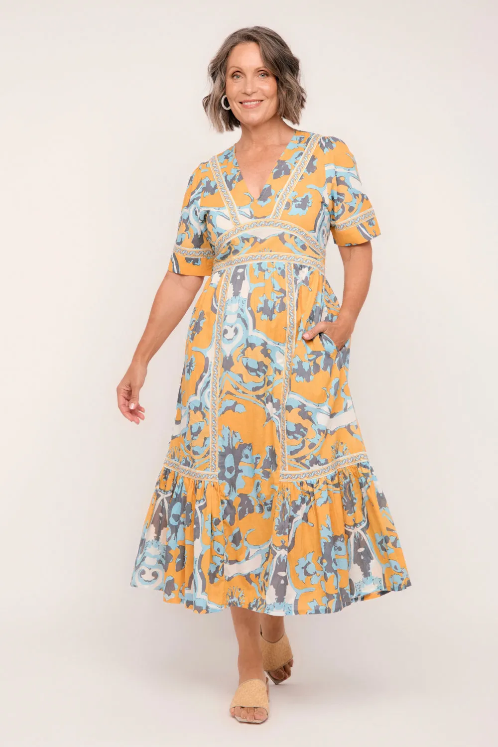 Aurora Maxi Dress in Sardinia sold by Adrift product image thumbnail 5