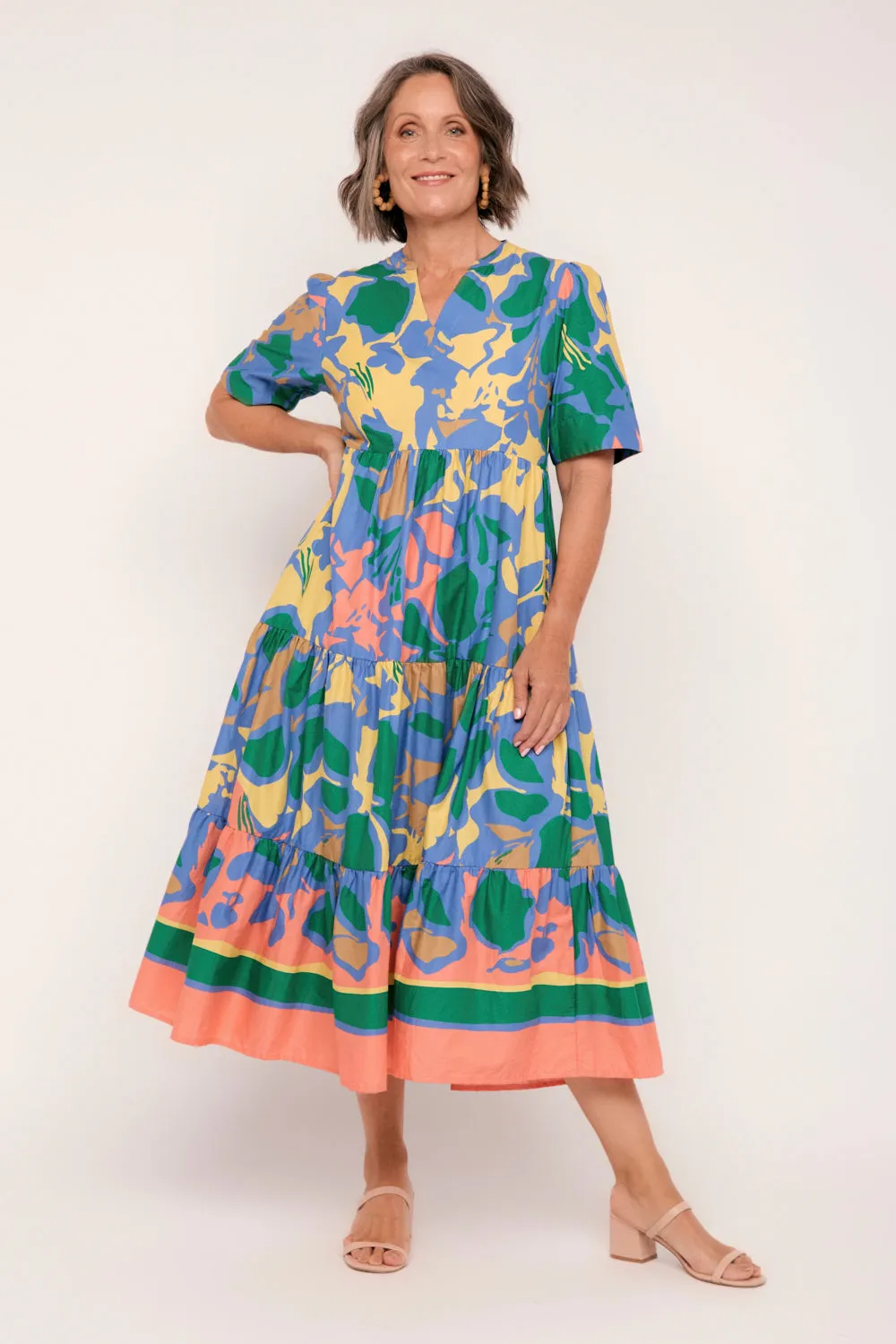 Sabre V-Neck Dress in Montego Bay sold by Adrift product image thumbnail 2