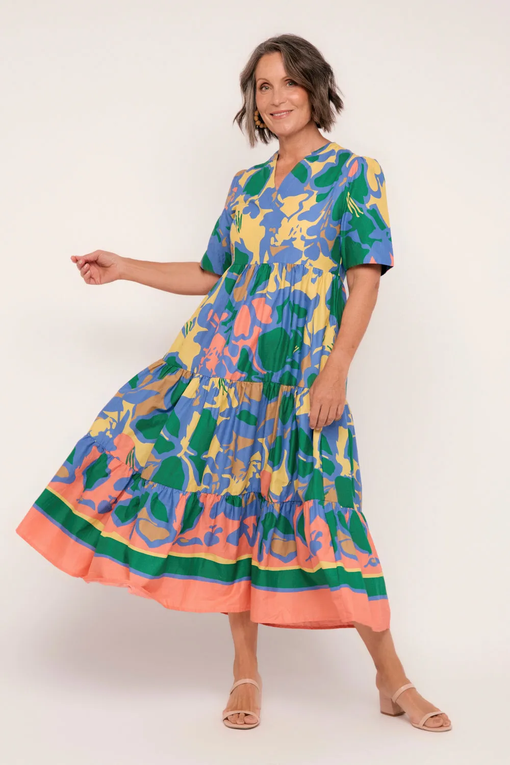 Sabre V-Neck Dress in Montego Bay sold by Adrift product image thumbnail 3