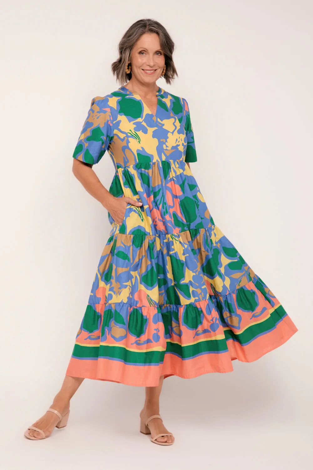 Sabre V-Neck Dress in Montego Bay sold by Adrift product image thumbnail 5