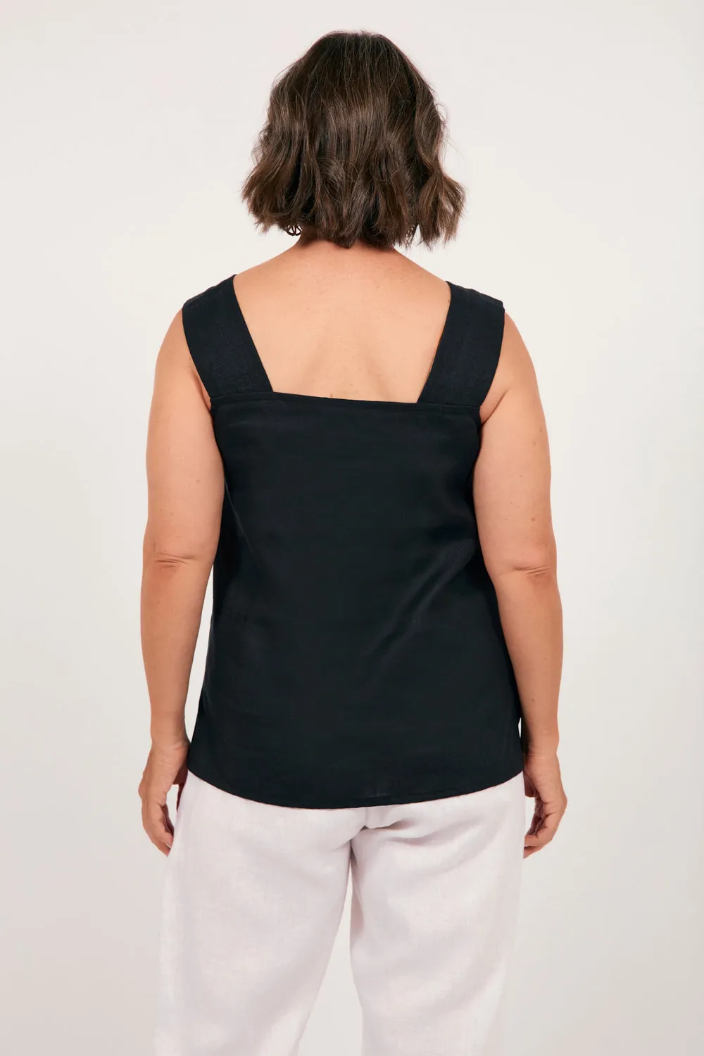 Bec Linen Top in Black sold by Adrift product image thumbnail 5