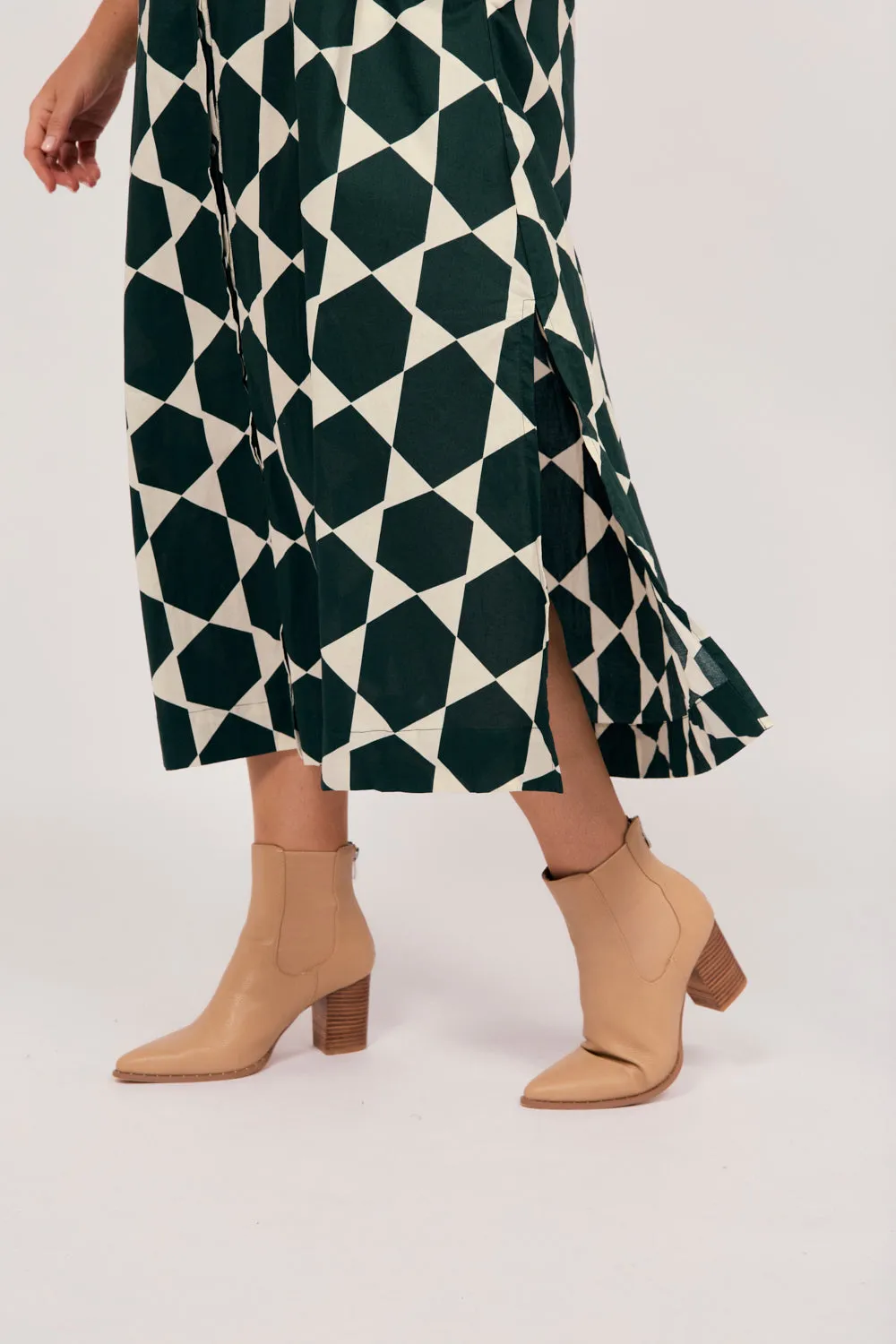 Gracie Shirt Dress in Golden Lime sold by Adrift product image thumbnail 3