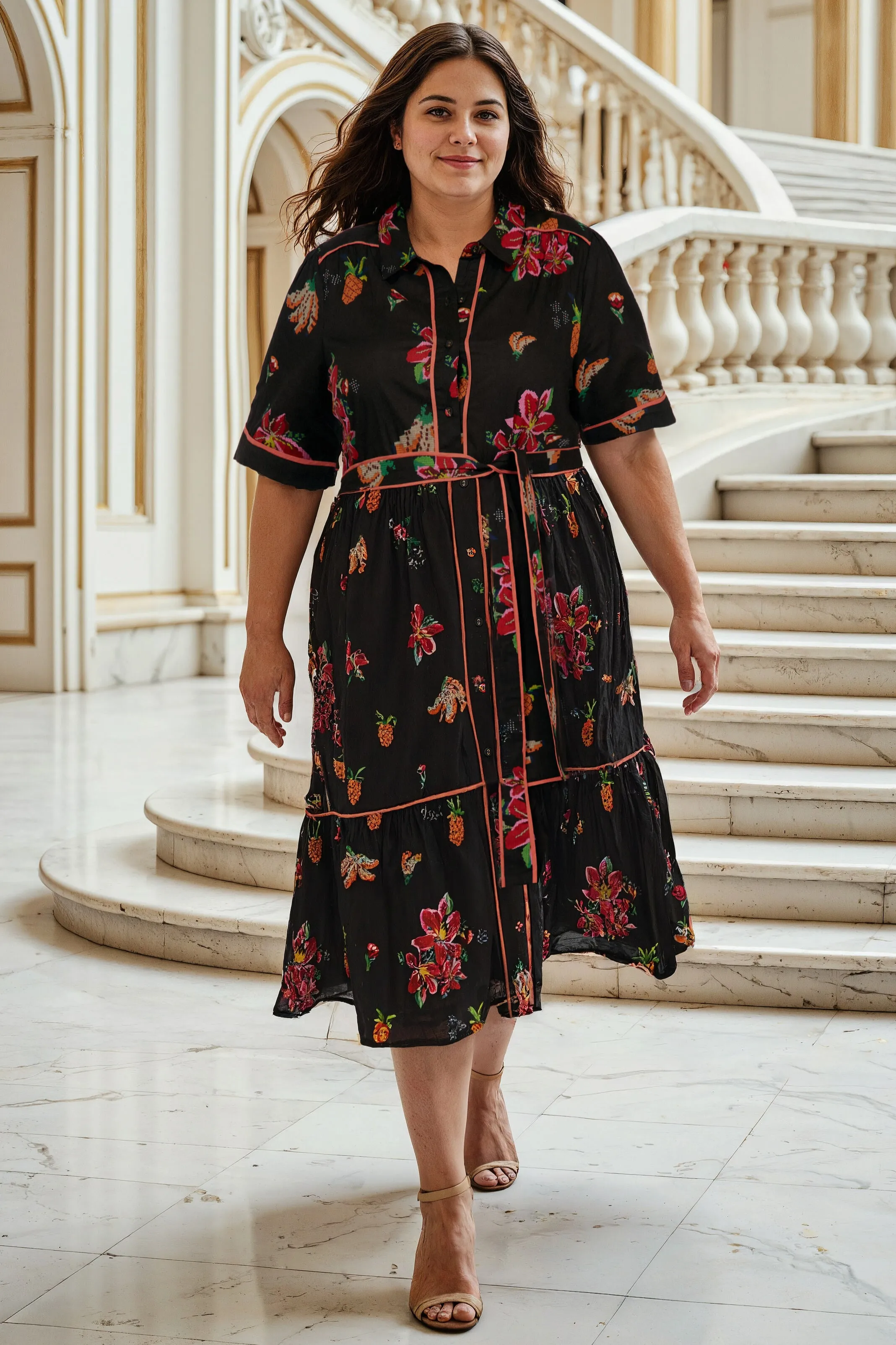 Ginette Maxi Dress in Tapestry Blooms sold by Adrift