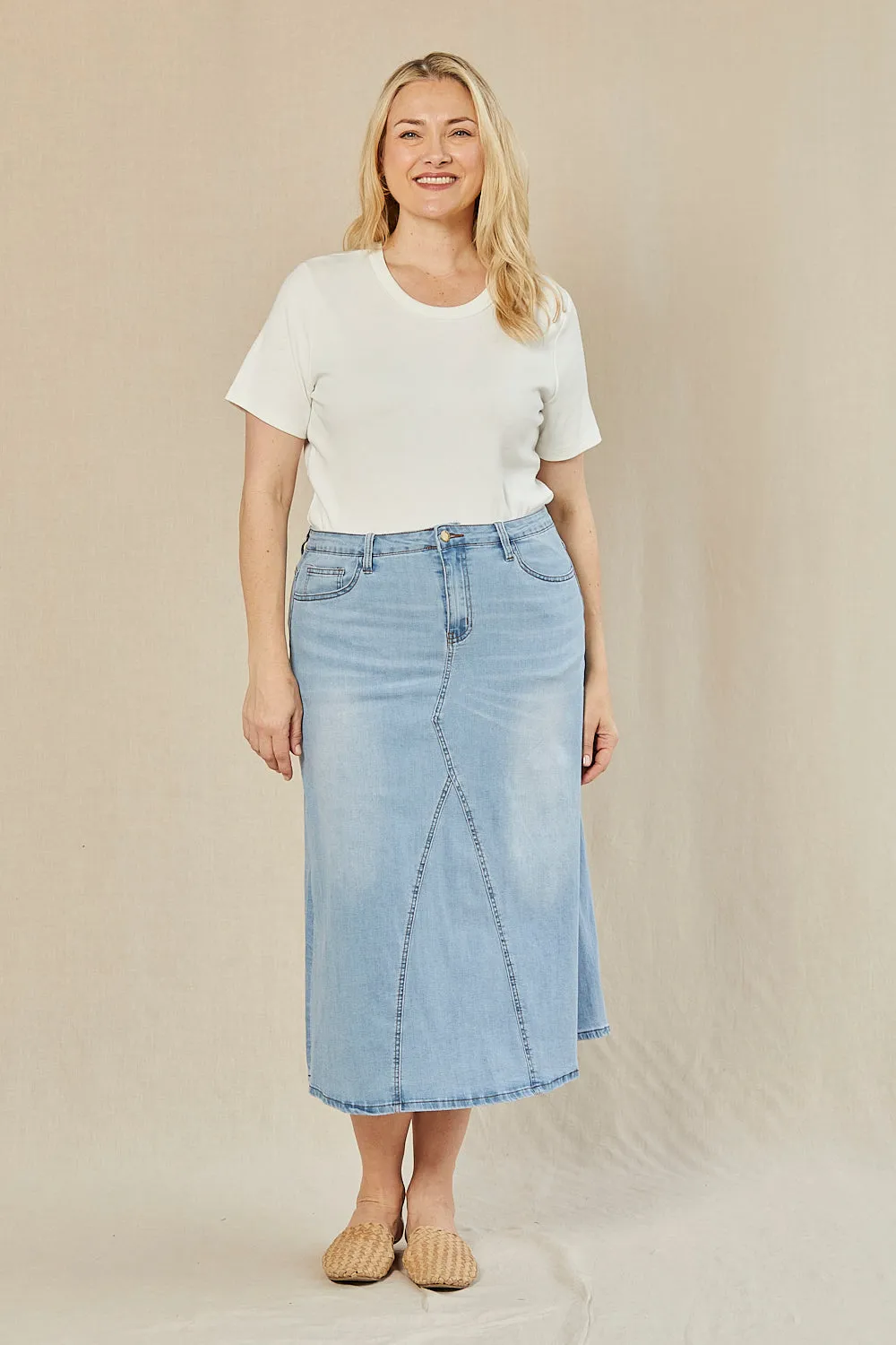 Denim Midi Skirt - COMBINED LISTING sold by Adrift product image thumbnail 2