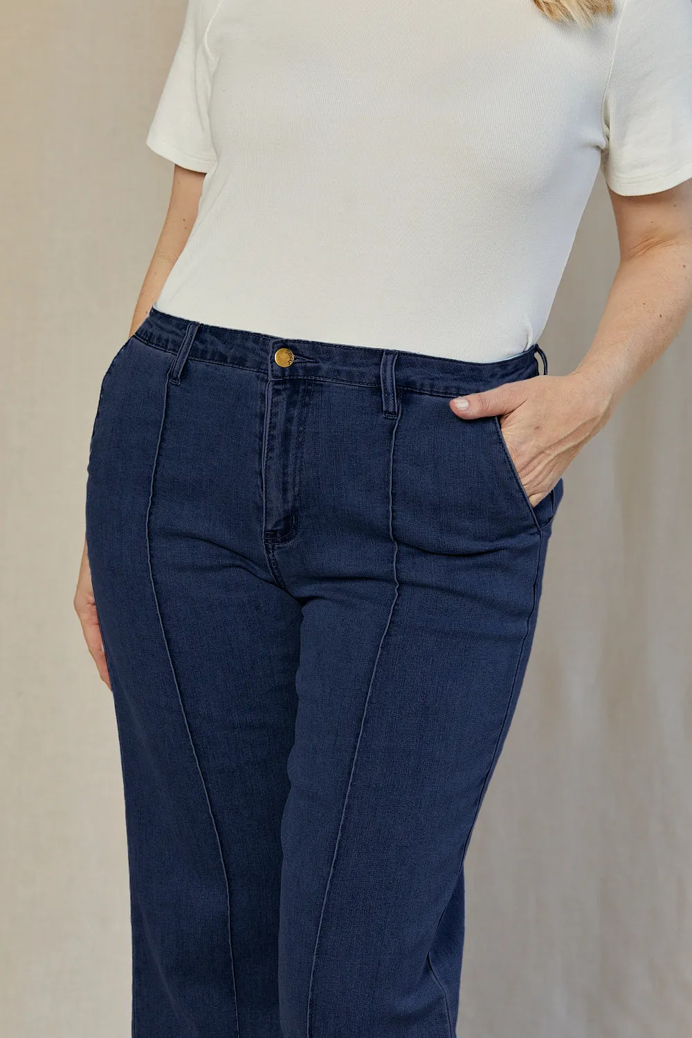 Adrift Denim Wide Leg Jeans in Dark Wash sold by Adrift product image thumbnail 2