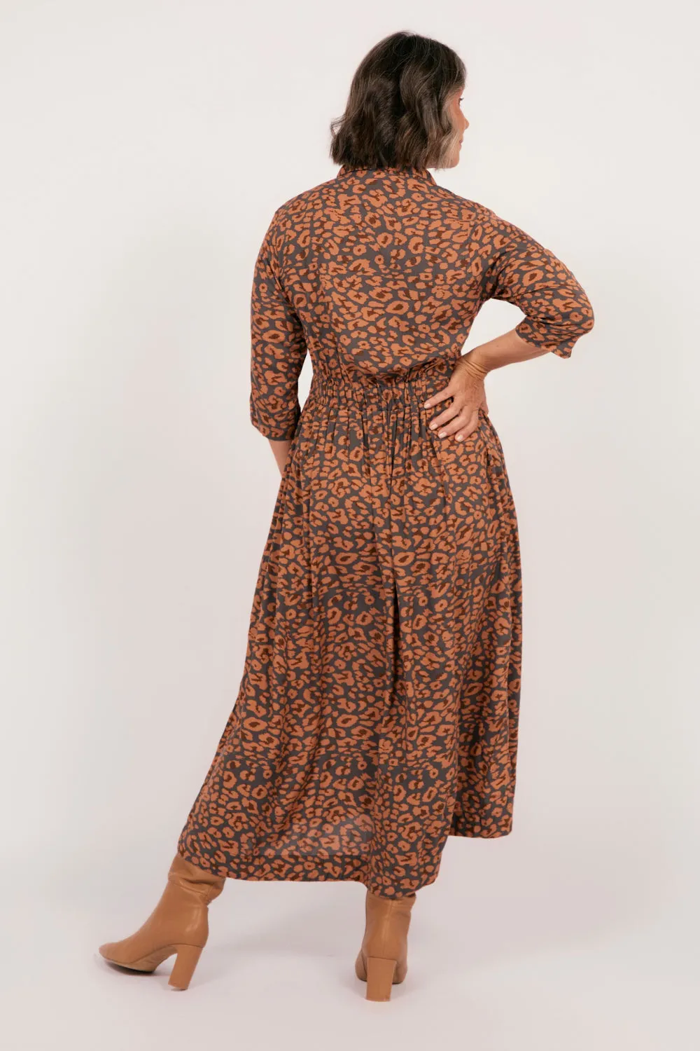 Gracie 3/4 Sleeve Dress in Cheetah sold by Adrift product image thumbnail 5