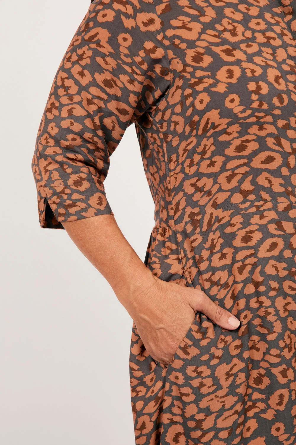Gracie 3/4 Sleeve Dress in Cheetah sold by Adrift product image thumbnail 3