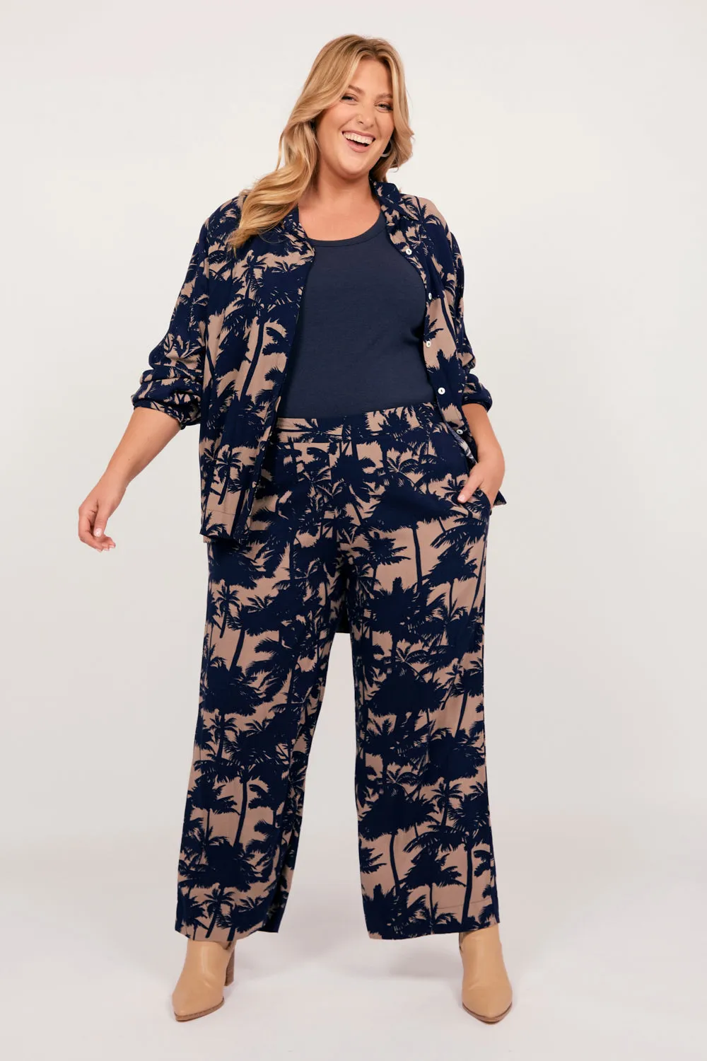 Camille Wide Leg Pant in Dusk sold by Adrift product image thumbnail 3
