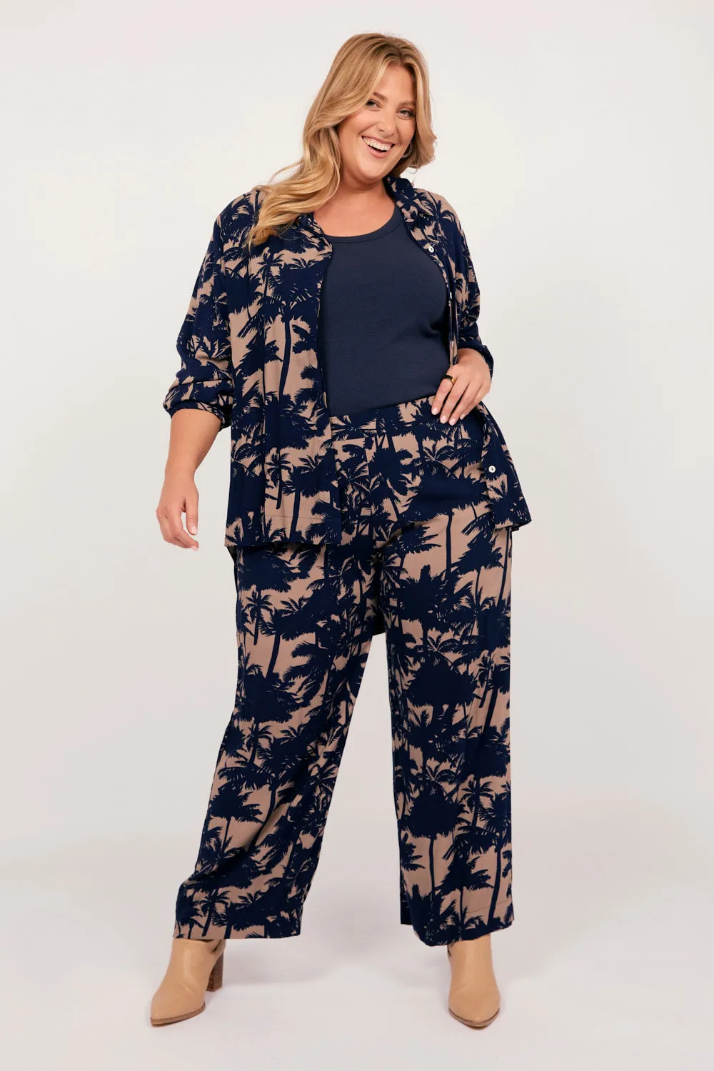 Camille Wide Leg Pant in Dusk sold by Adrift