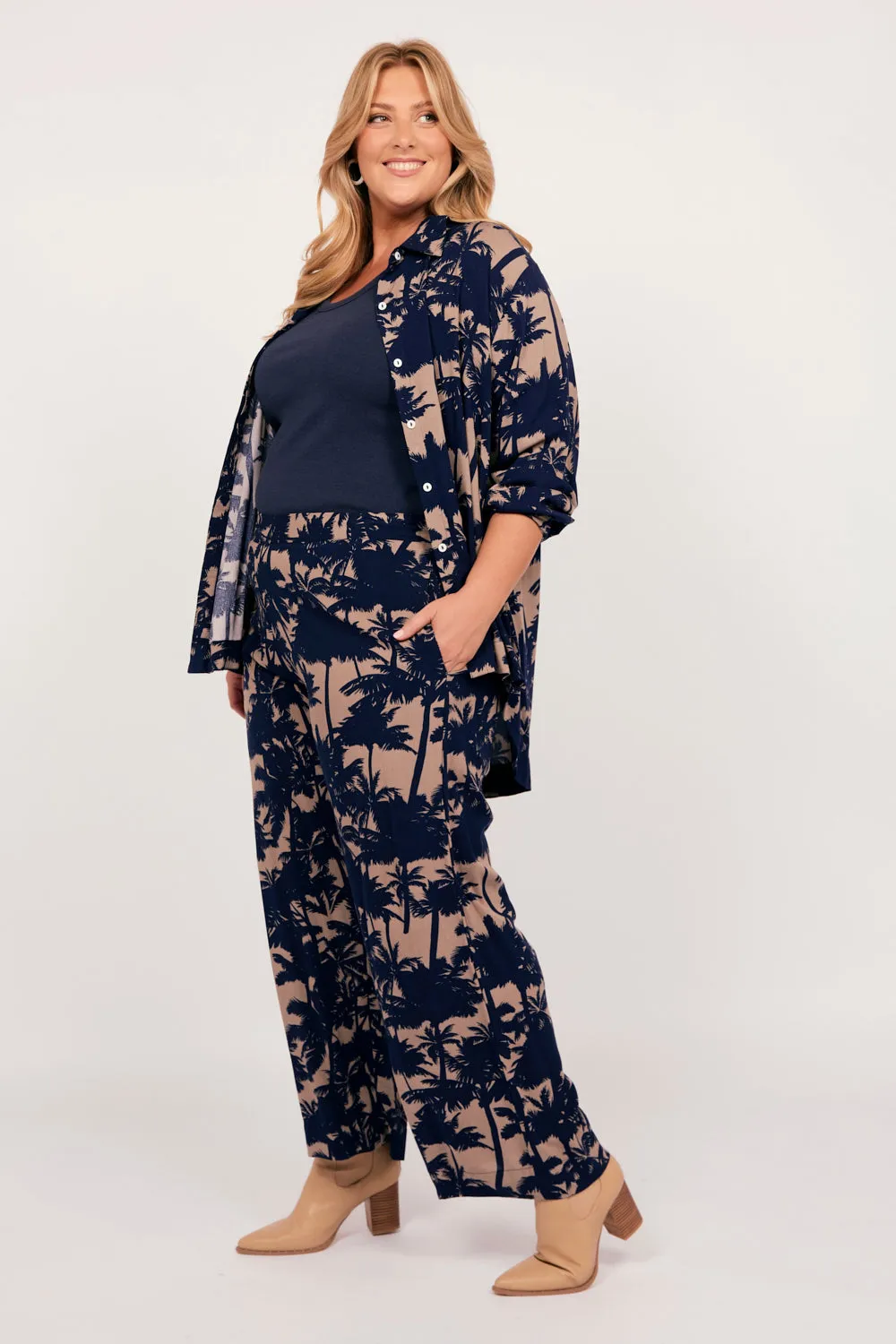 Camille Wide Leg Pant in Dusk sold by Adrift product image thumbnail 2