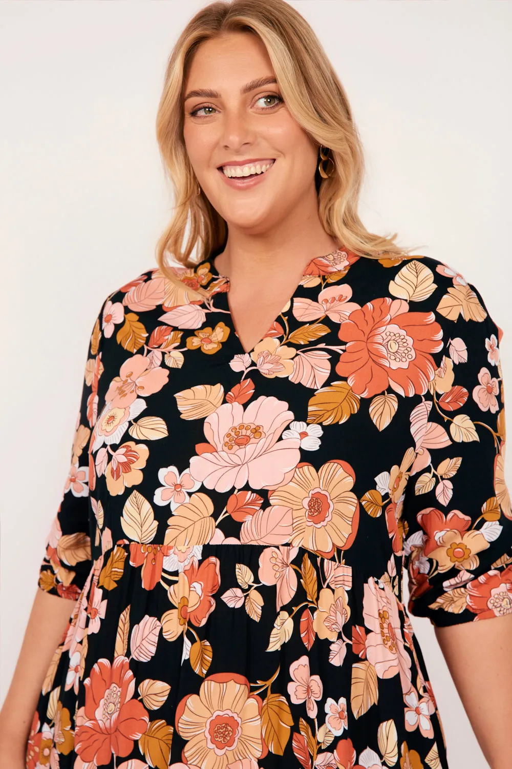 Sabre V-Neck Dress in Sweet Blooms sold by Adrift product image thumbnail 3