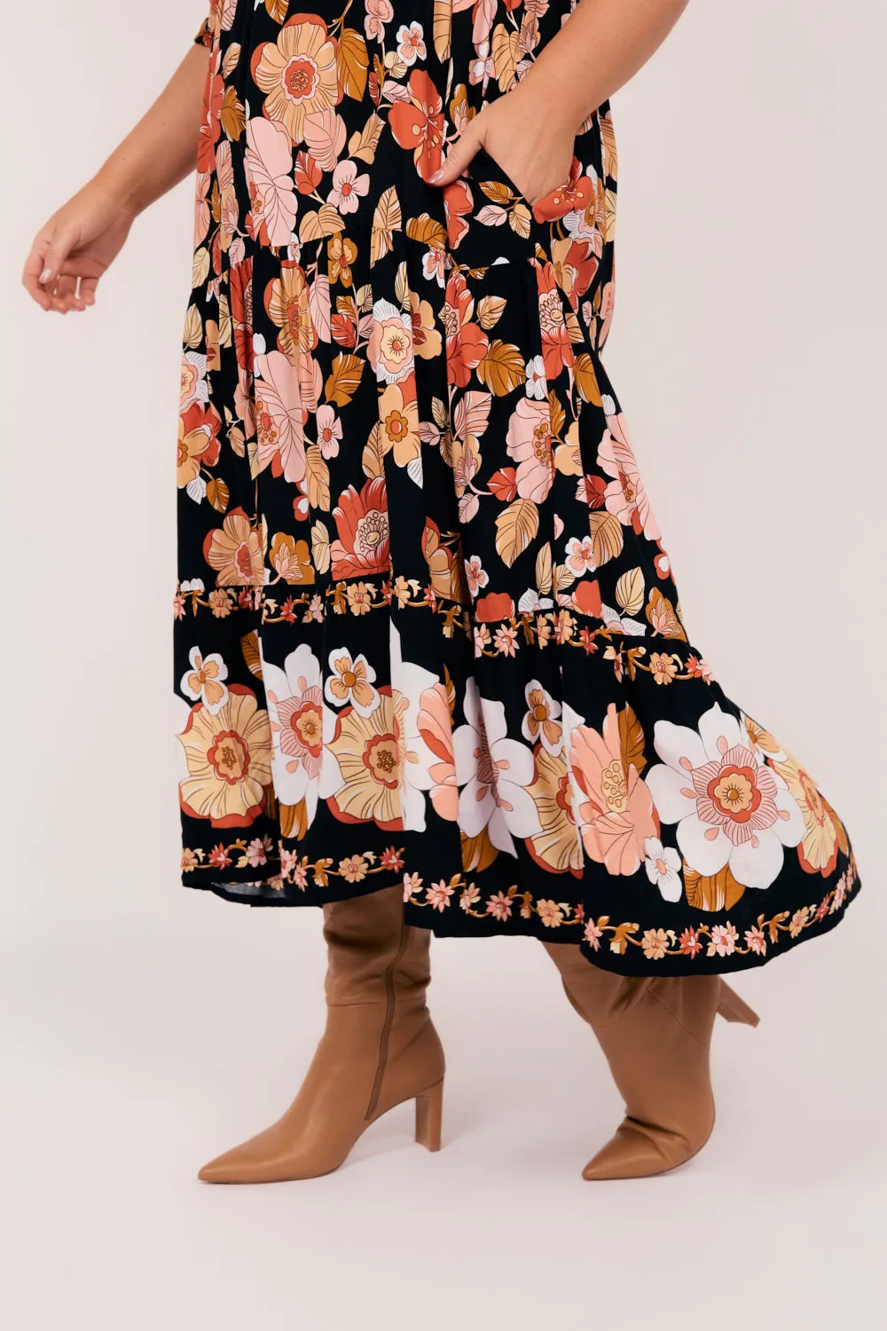 Sabre V-Neck Dress in Sweet Blooms sold by Adrift product image thumbnail 5