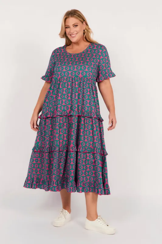 Sabre Frill Dress in Vacation sold by Adrift