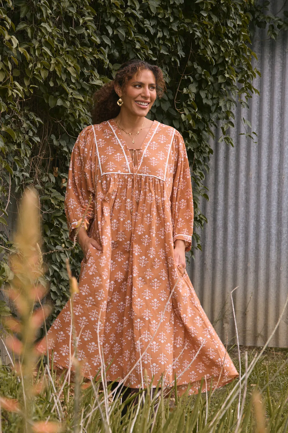 Cairo Midi Dress in Millefiori sold by Adrift