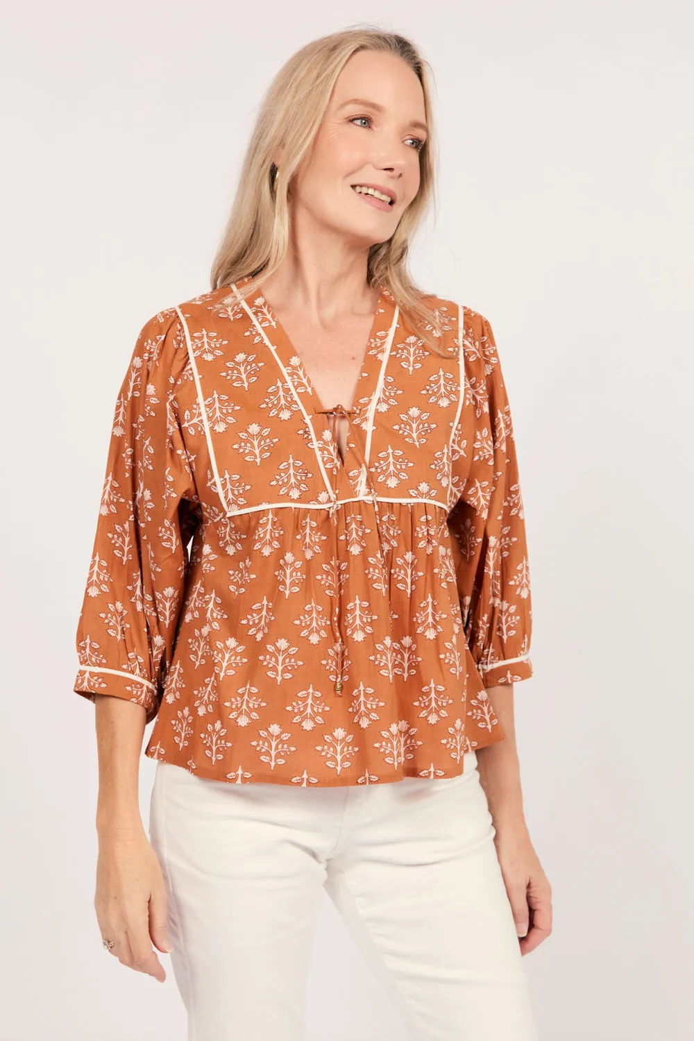 Cairo Boho Blouse in Millefiori sold by Adrift product image thumbnail 2