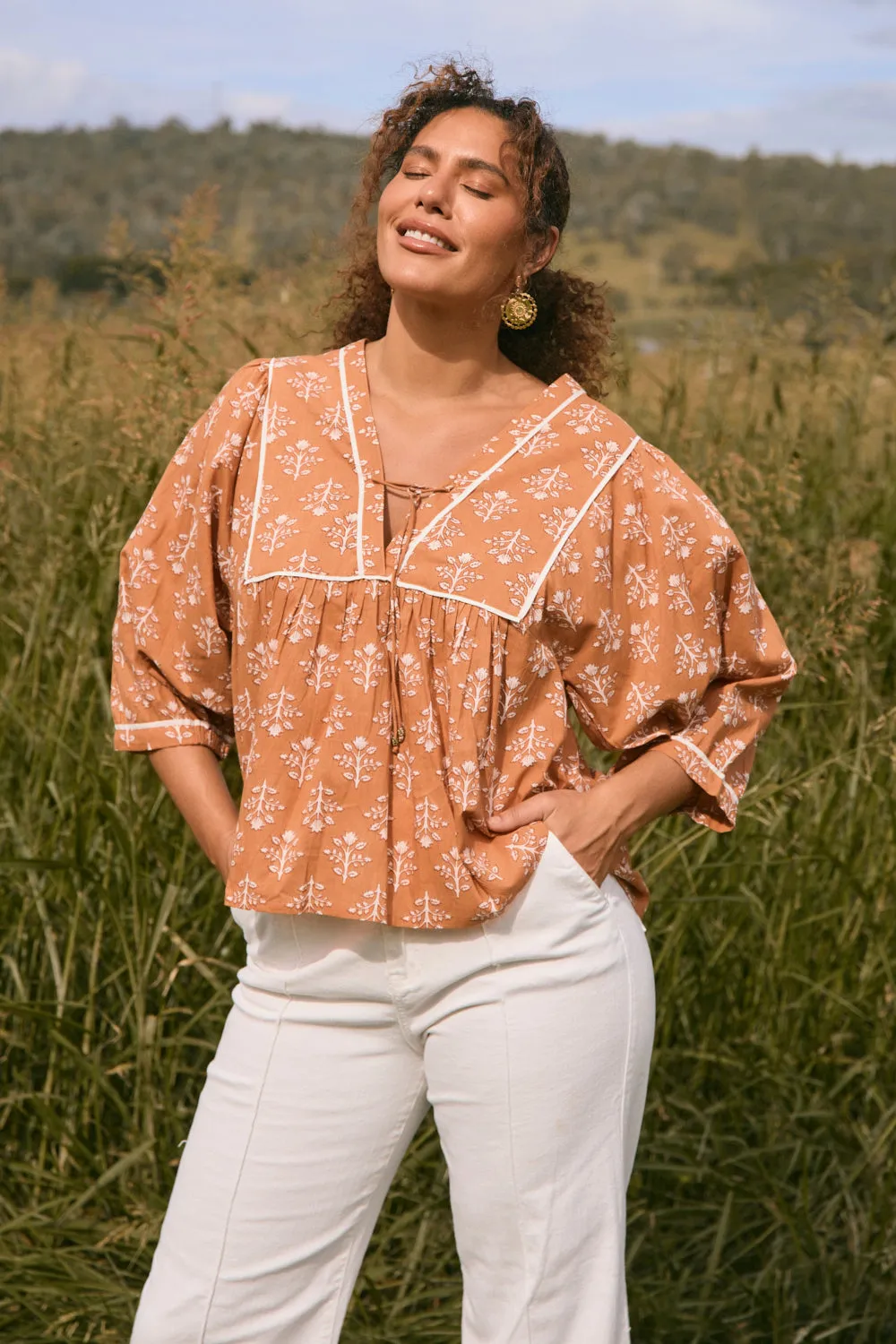 Cairo Boho Blouse in Millefiori sold by Adrift product image thumbnail 3