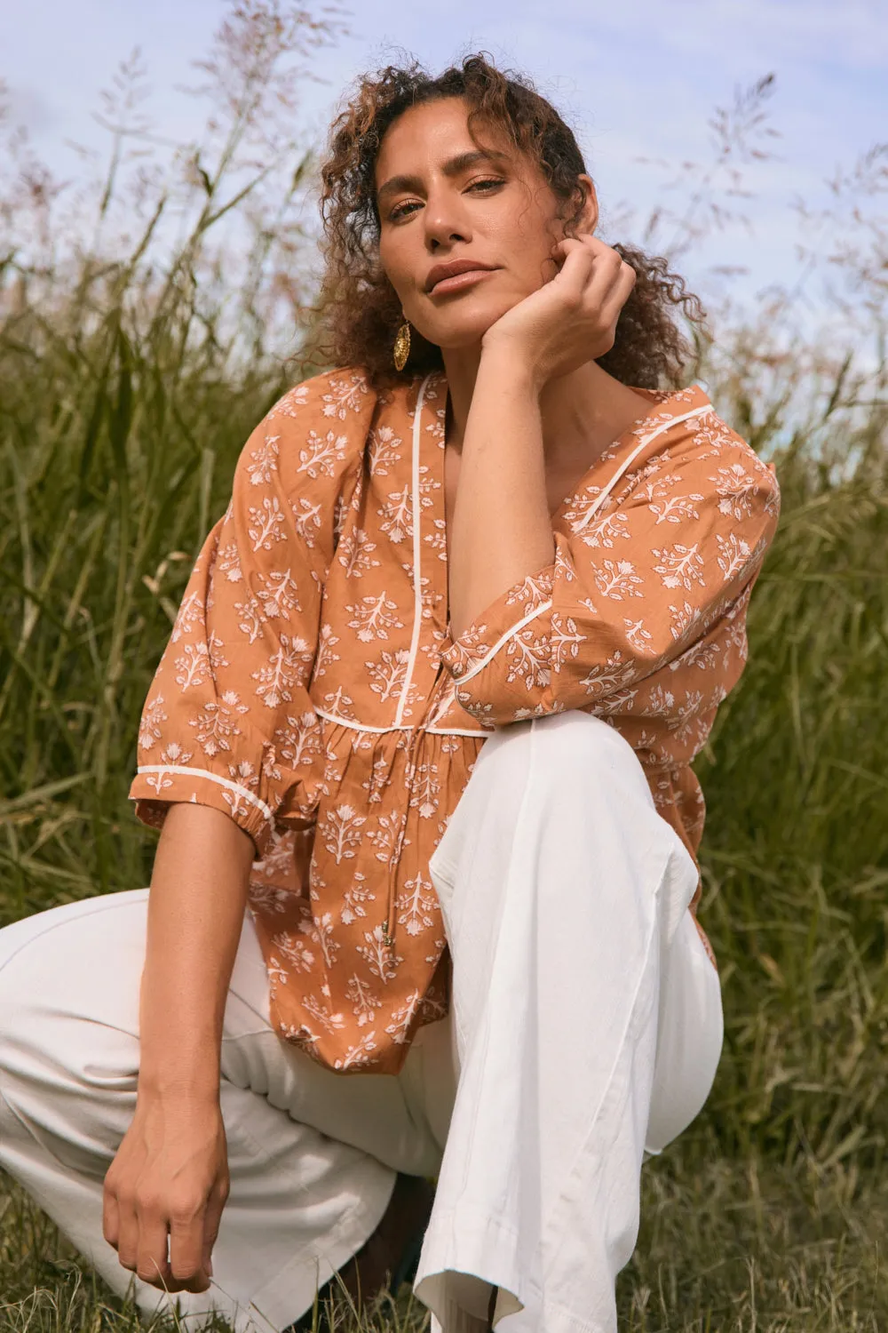 Cairo Boho Blouse in Millefiori sold by Adrift product image thumbnail 5