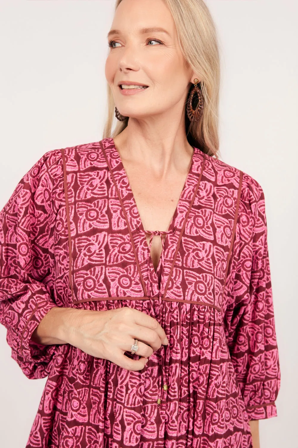 Cairo Midi Dress in Windmills sold by Adrift product image thumbnail 4