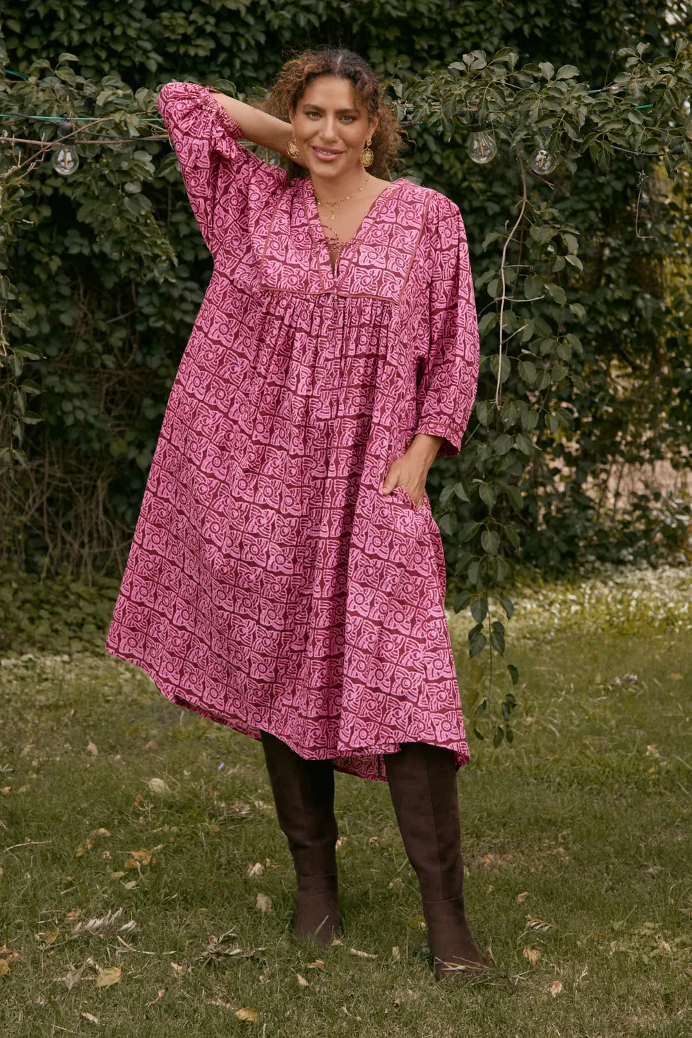 Cairo Midi Dress in Windmills sold by Adrift product image thumbnail 5