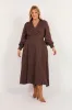 Wendy Tencel Wrap Dress in Chocolate sold by Adrift