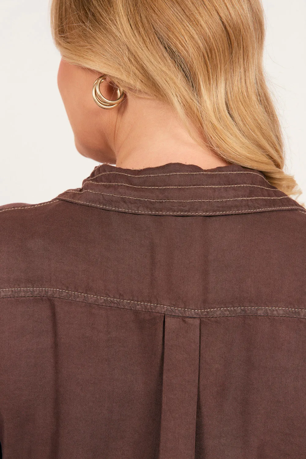 Wendy Tencel Wrap Dress in Chocolate sold by Adrift product image thumbnail 5