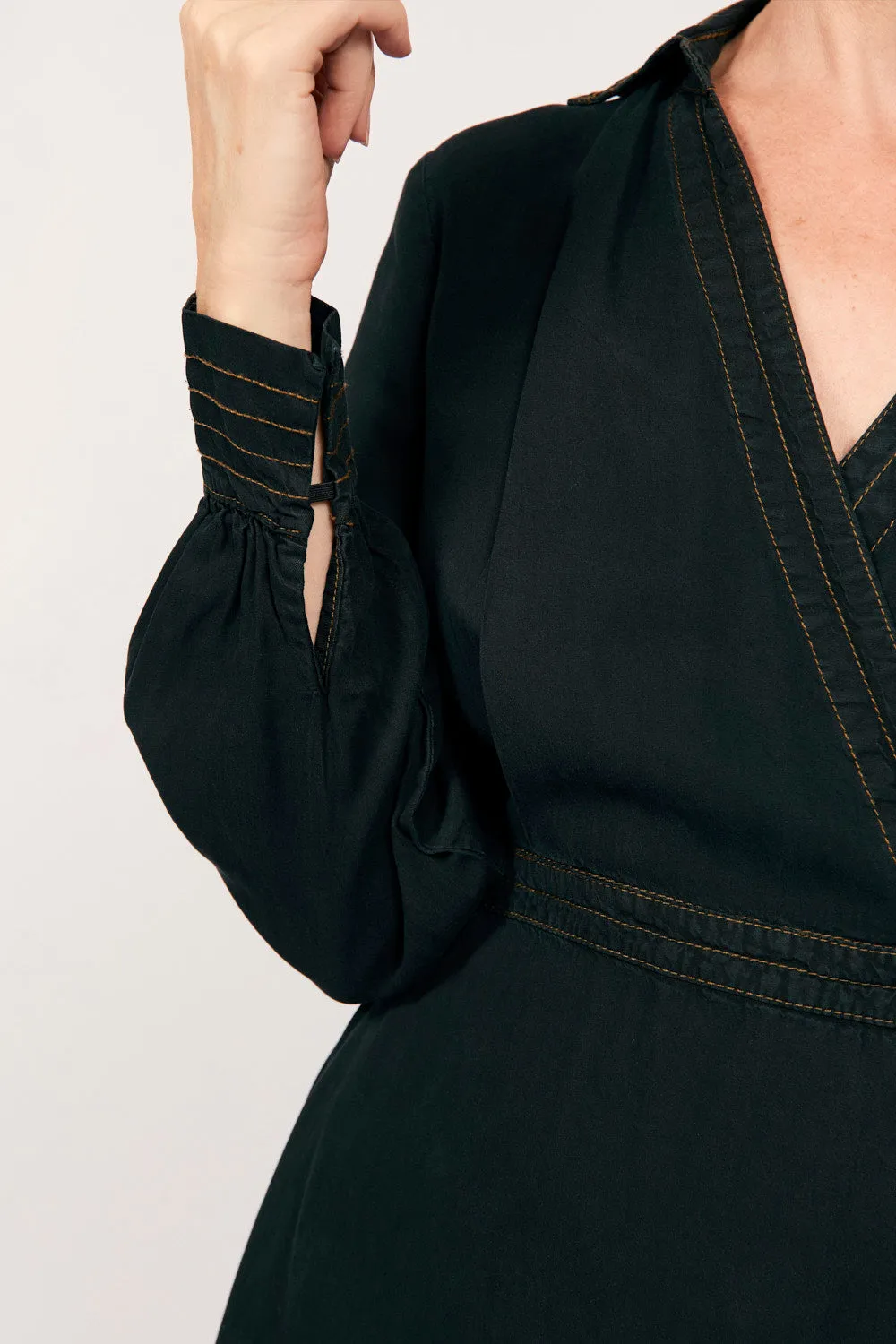 Wendy Tencel Wrap Dress in Black sold by Adrift product image thumbnail 4