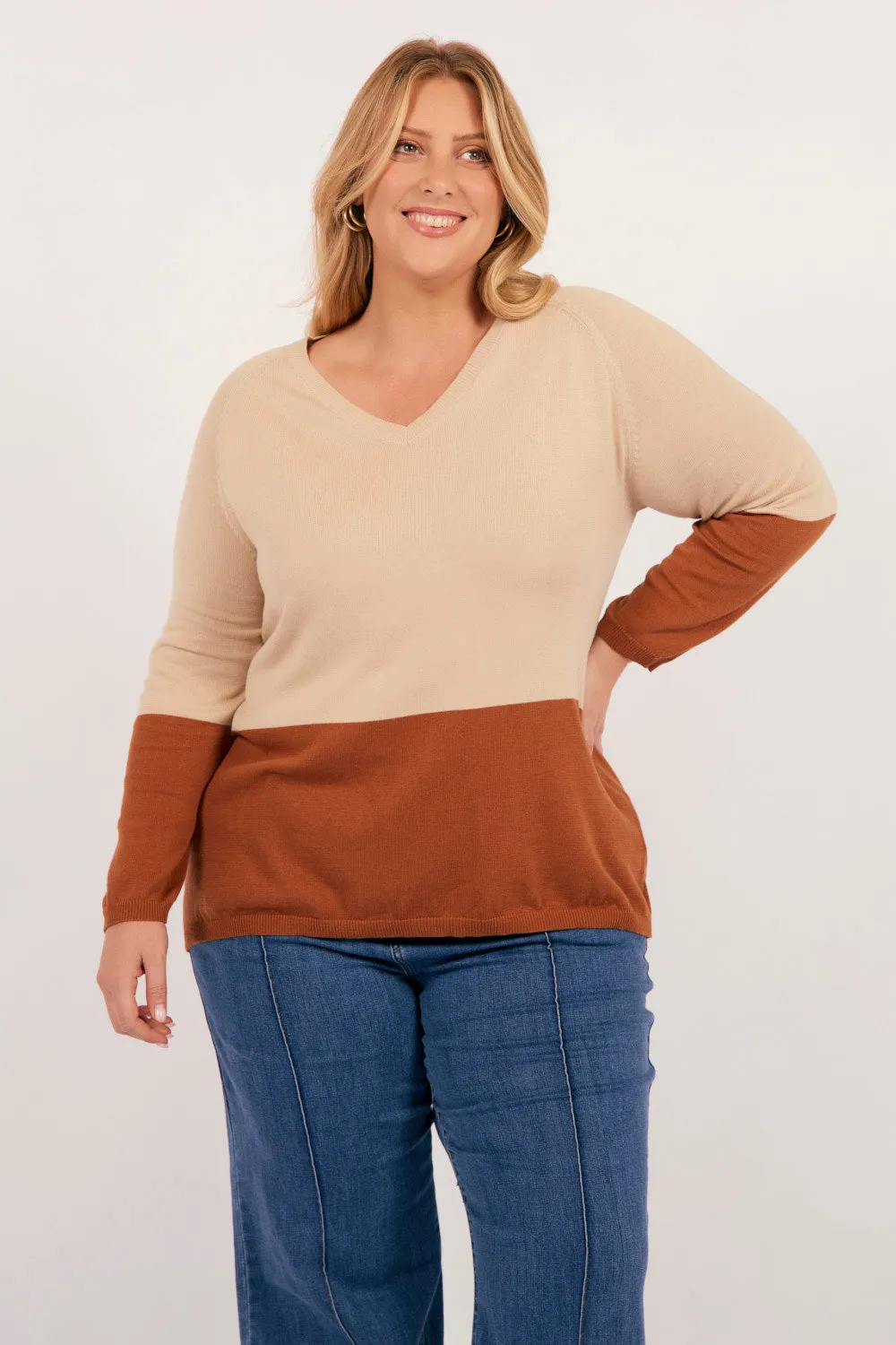 Casablanca Block Knit in Sand sold by Adrift product image thumbnail 2