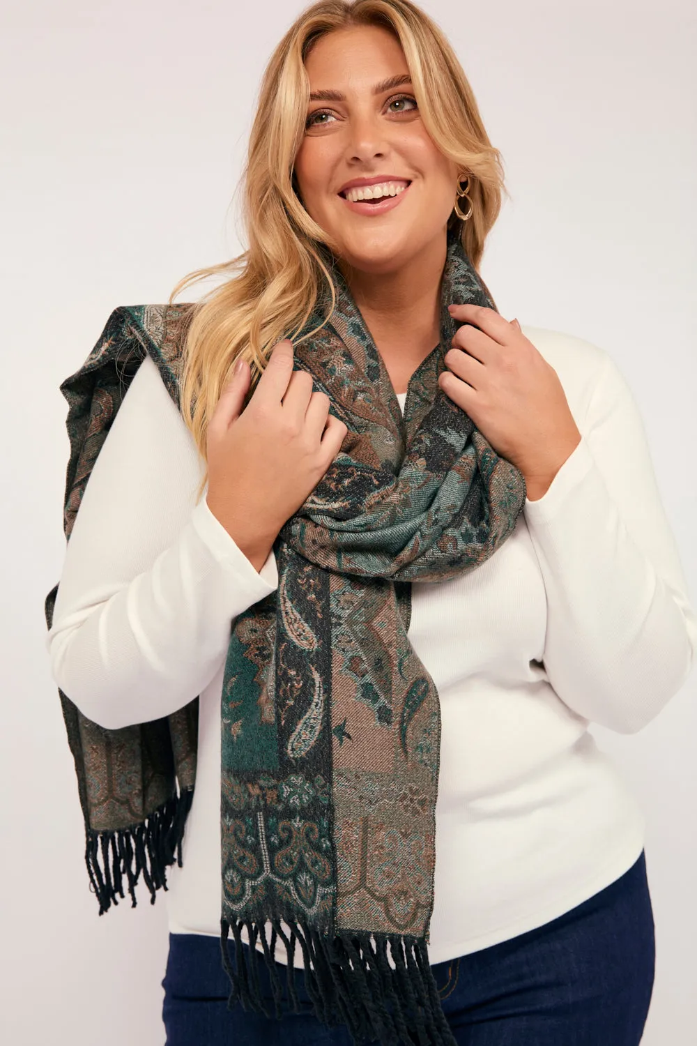 Eternal Nomad Scarf in Paisley sold by Adrift product image thumbnail 3