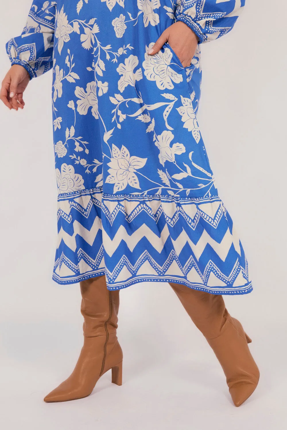 Florence Long Sleeve Maxi Dress in Sapphire Dreams sold by Adrift product image thumbnail 4