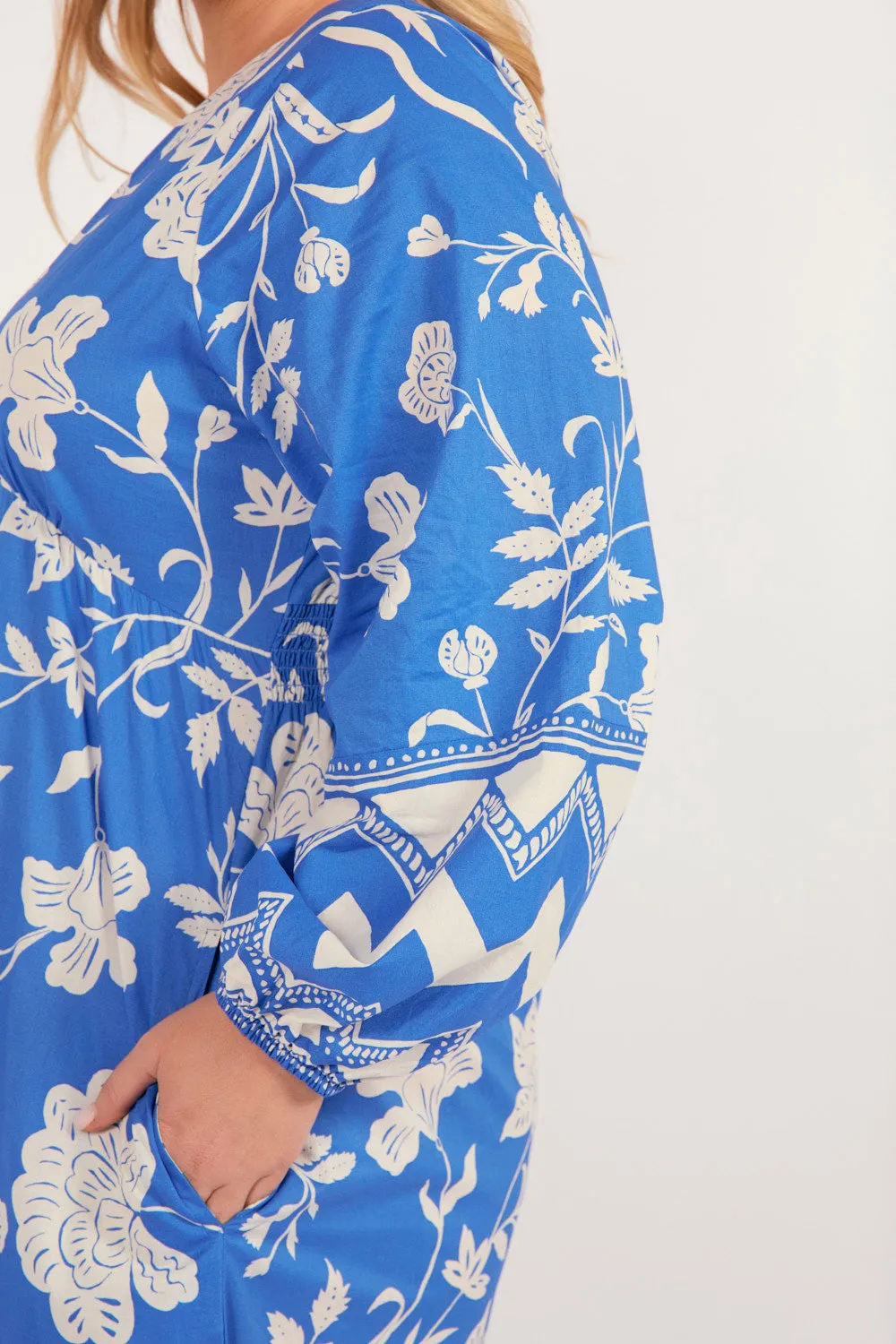 Florence Long Sleeve Maxi Dress in Sapphire Dreams sold by Adrift product image thumbnail 3