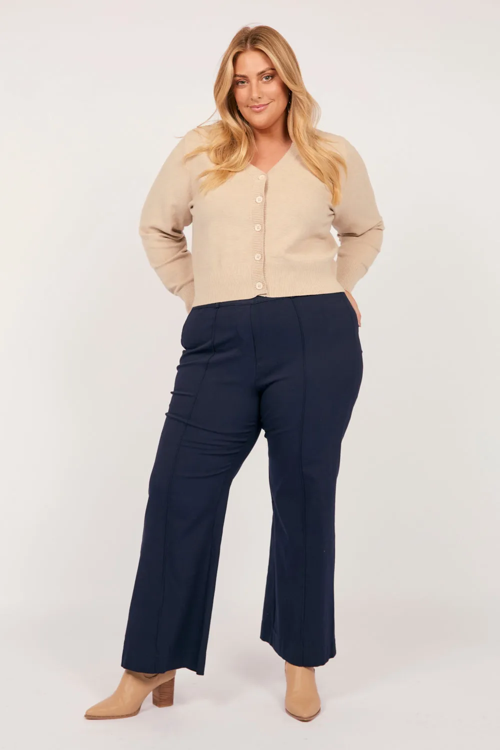 Stretch Wide Leg Pant in Navy sold by Adrift product image thumbnail 5
