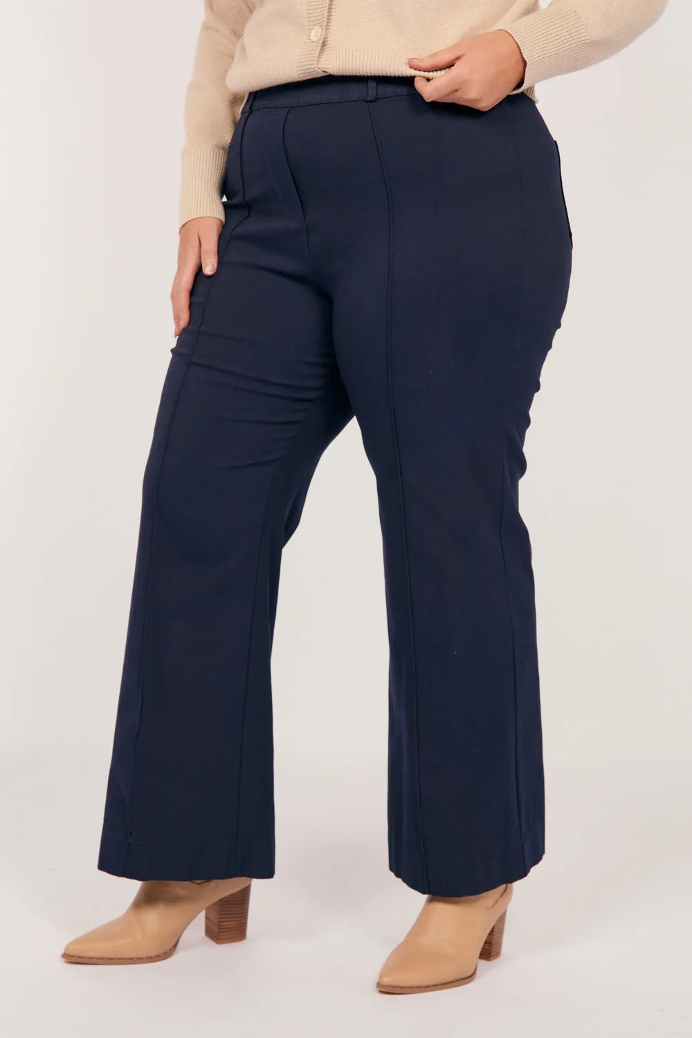 Stretch Wide Leg Pant in Navy sold by Adrift product image thumbnail 3