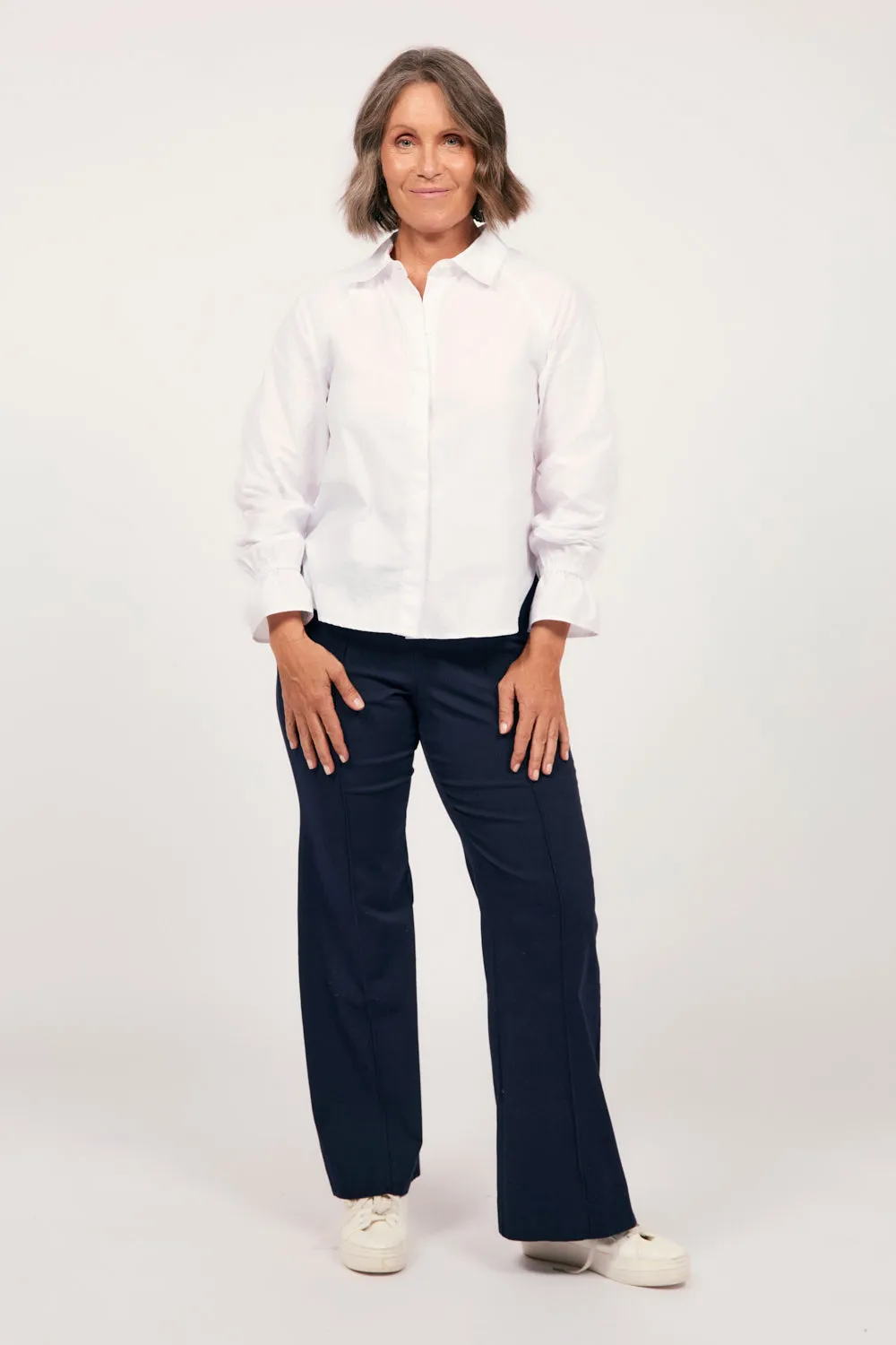 Stretch Wide Leg Pant in Navy sold by Adrift product image thumbnail 4