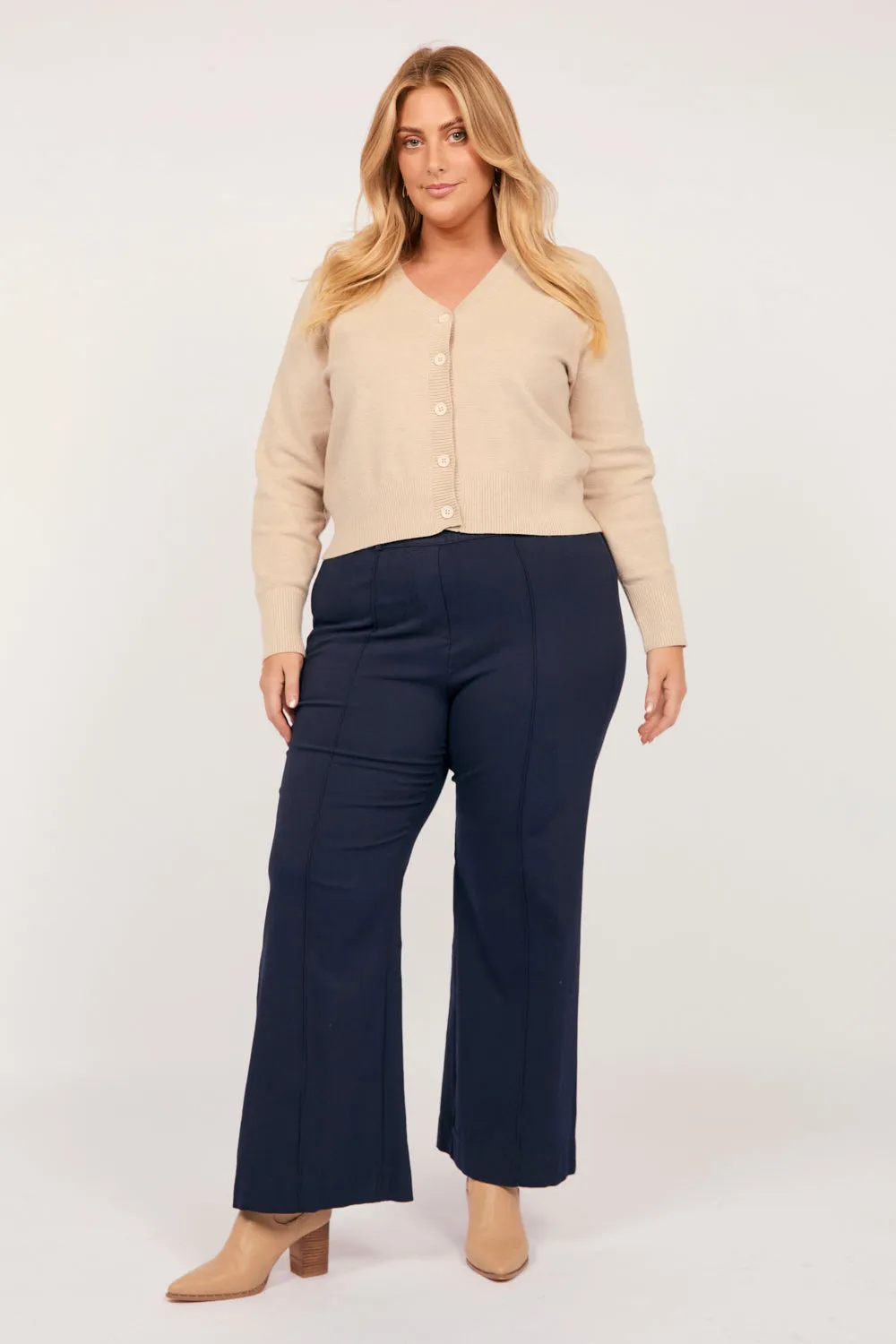 Stretch Wide Leg Pant in Navy sold by Adrift product image thumbnail 2