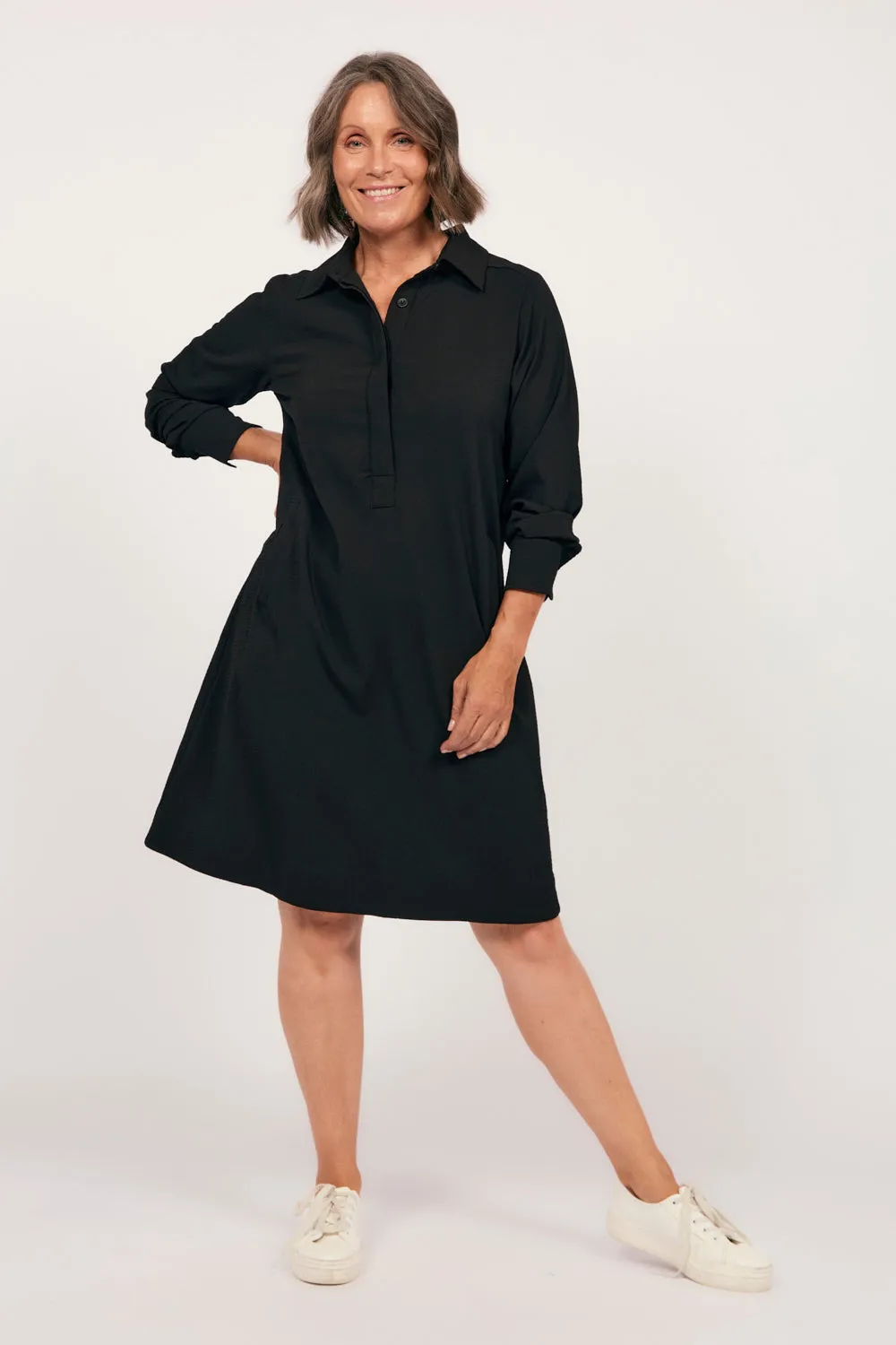 Relaxed Travel Dress in Black sold by Adrift product image thumbnail 2