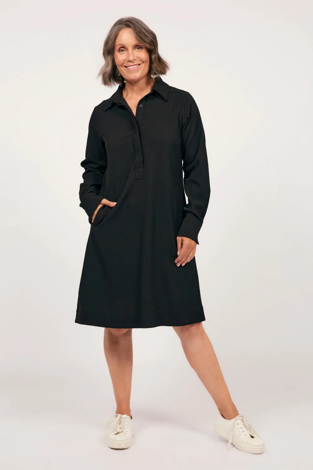 Relaxed Travel Dress in Black sold by Adrift product image thumbnail 5