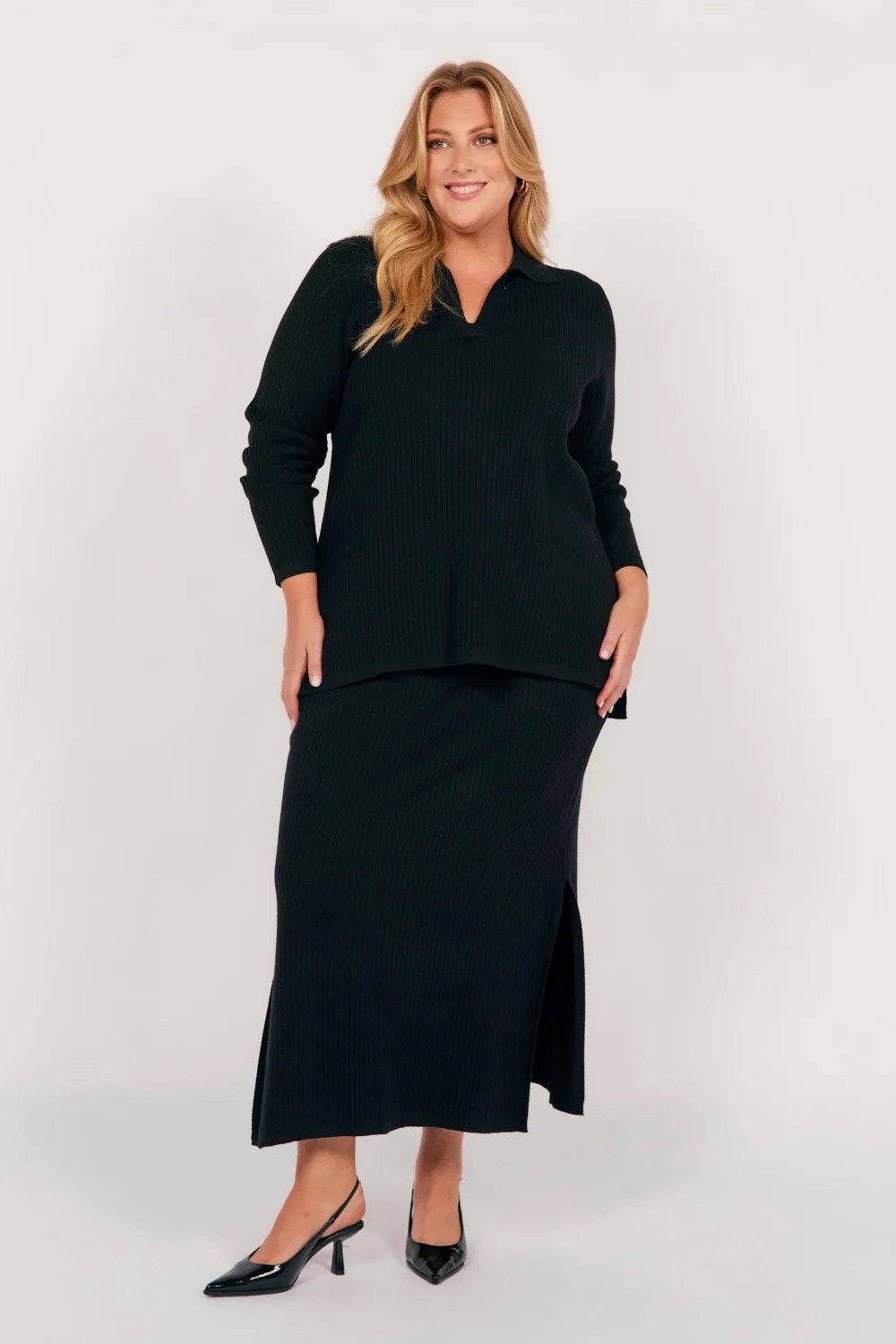 Knitted Skirt in Black sold by Adrift product image thumbnail 4