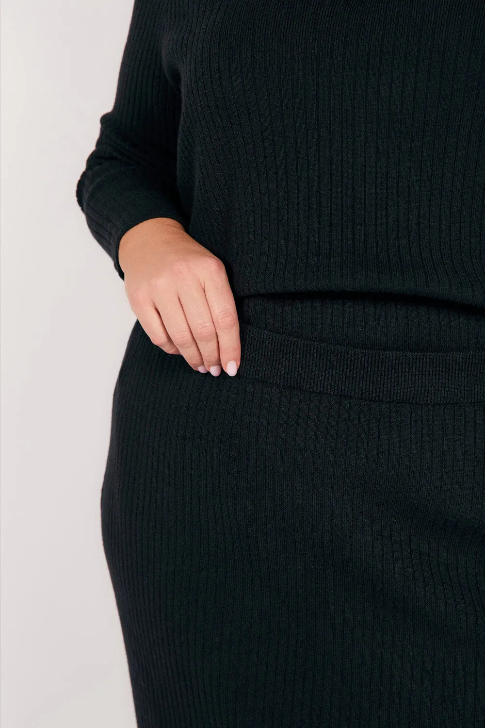 Knitted Skirt in Black sold by Adrift product image thumbnail 3