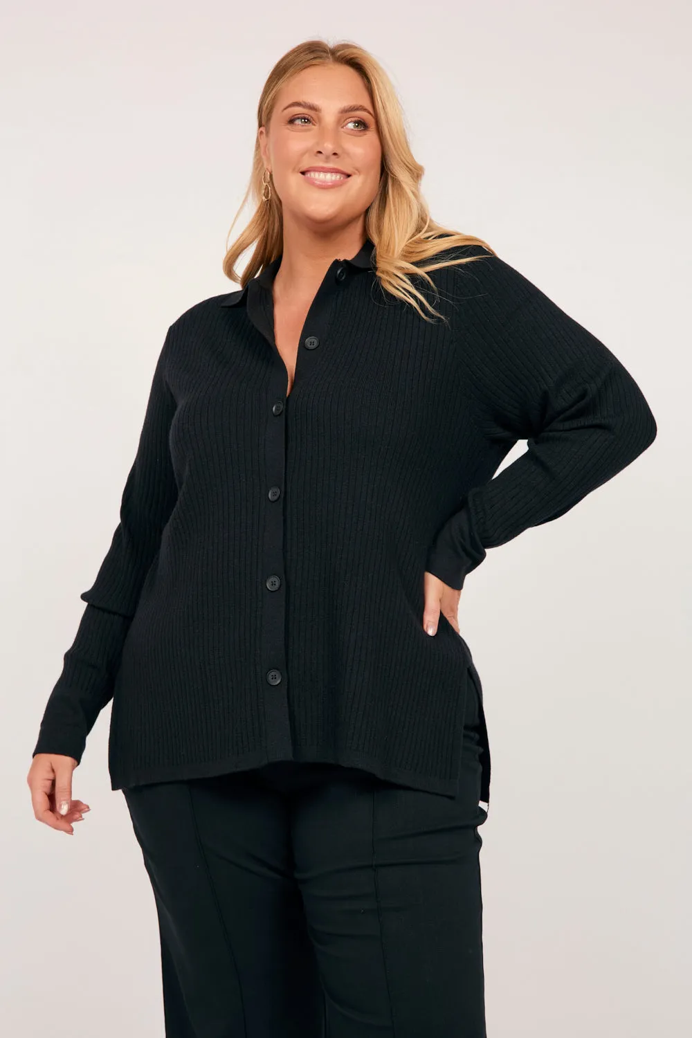 Knitted Cardigan in Black sold by Adrift product image thumbnail 5