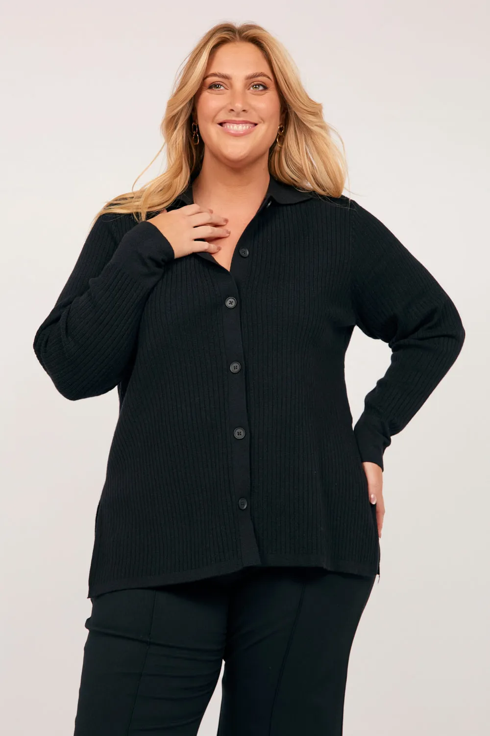 Knitted Cardigan in Black sold by Adrift