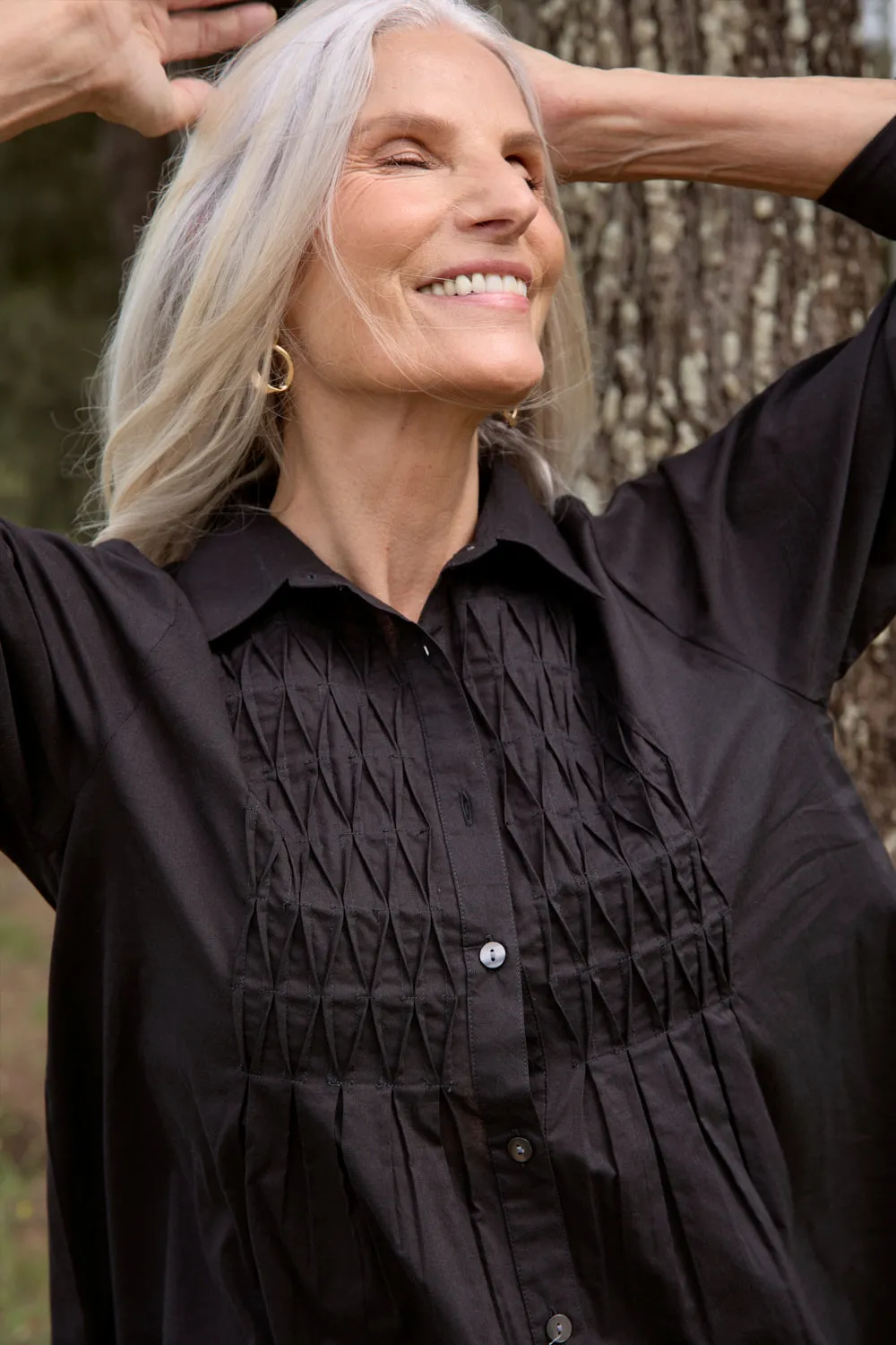 Vivienne Pintuck Blouse in Black sold by Adrift product image thumbnail 3