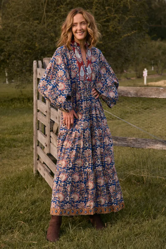 Mirabelle Frill Dress in Twilight sold by Adrift