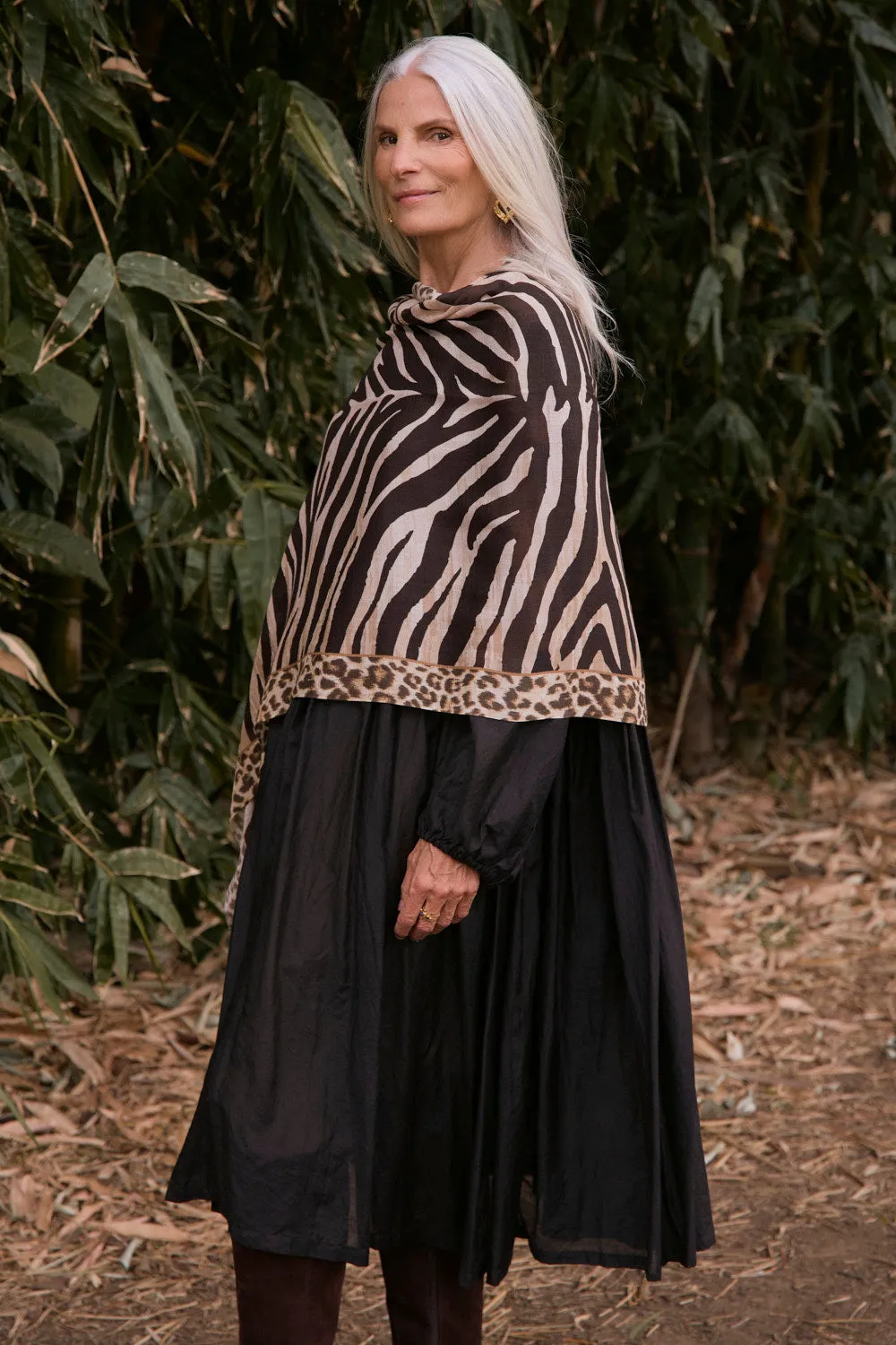 Noir Safari Scarf sold by Adrift product image thumbnail 3