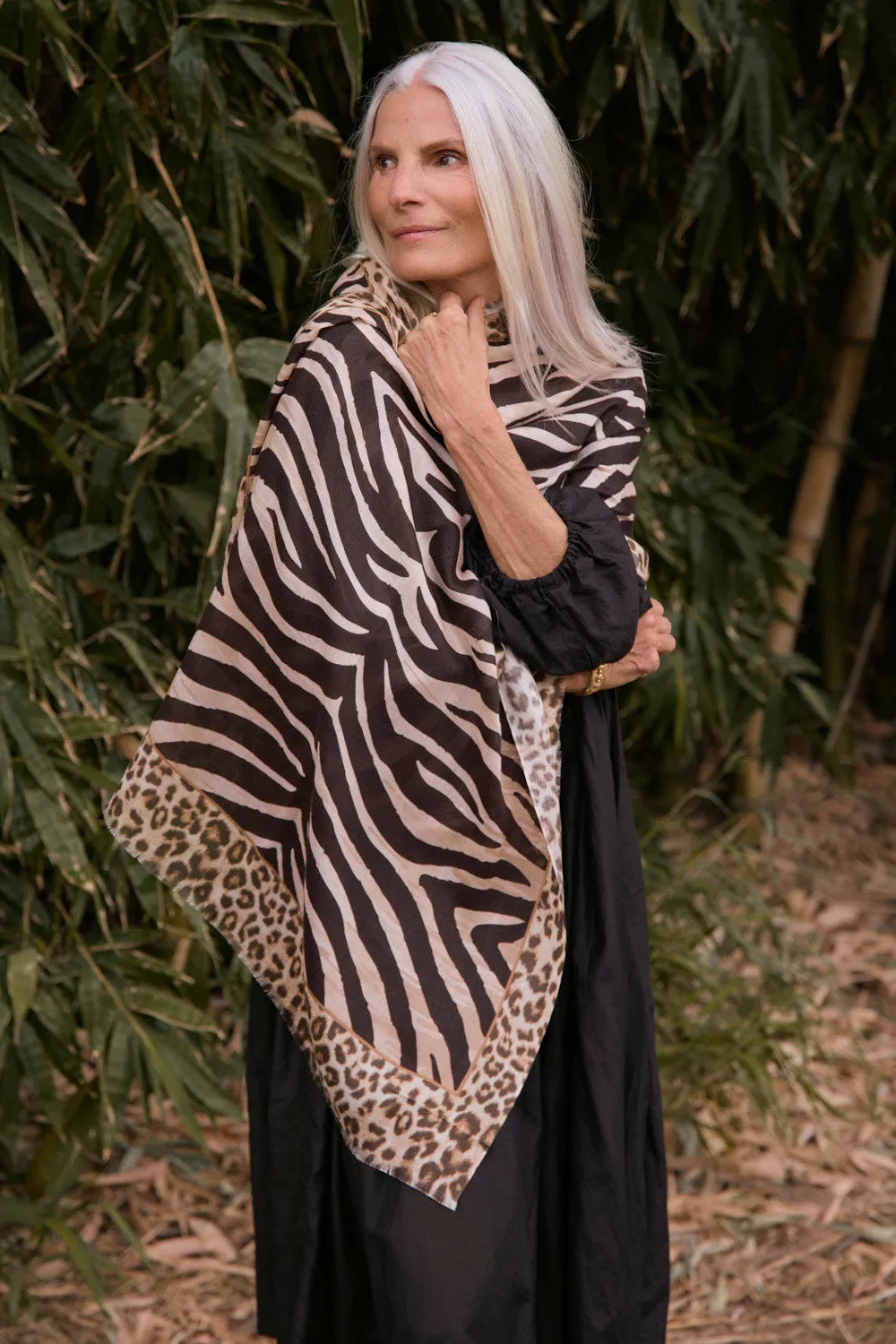 Noir Safari Scarf sold by Adrift product image thumbnail 2