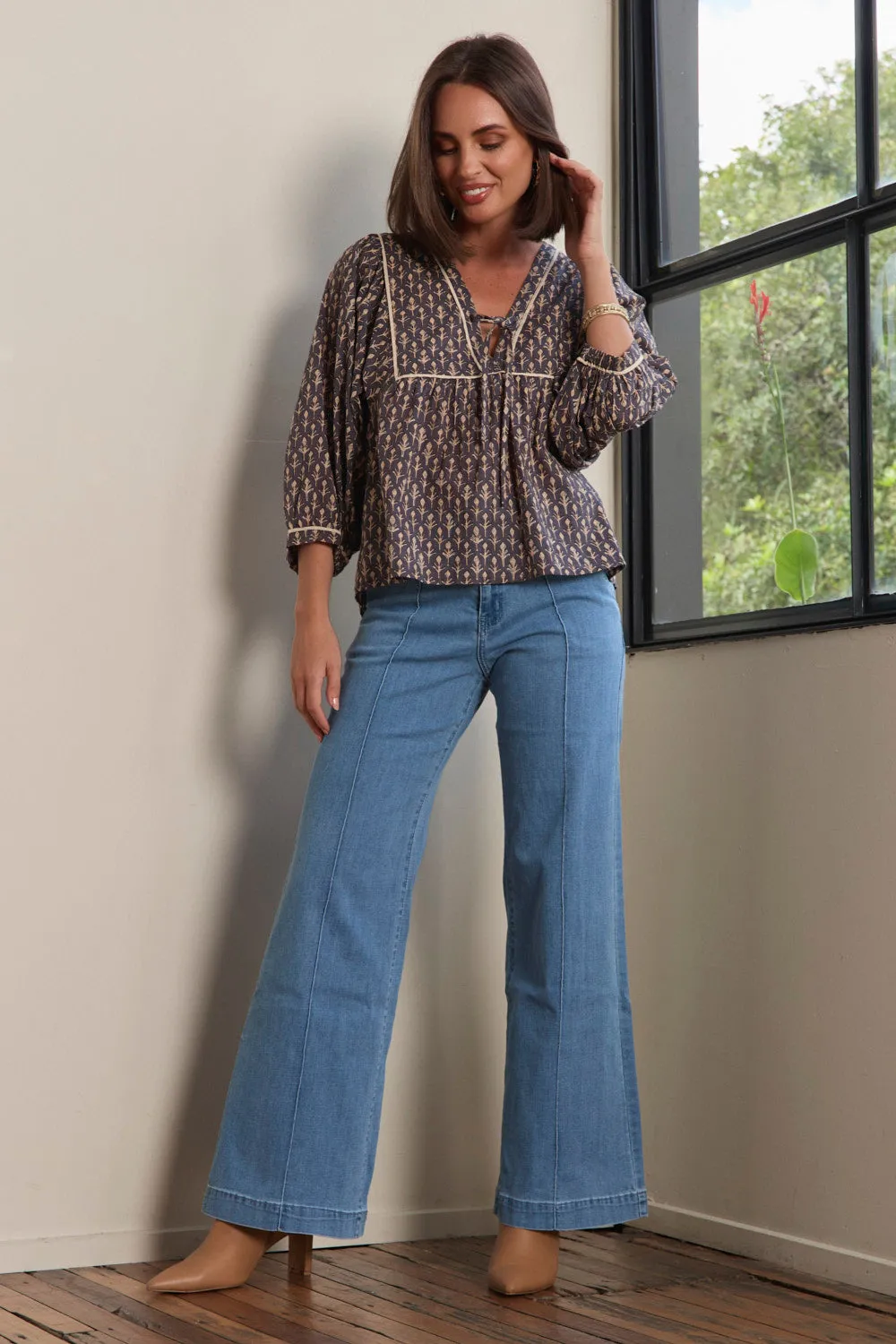 Cairo Blouse in Wildfern sold by Adrift product image thumbnail 4
