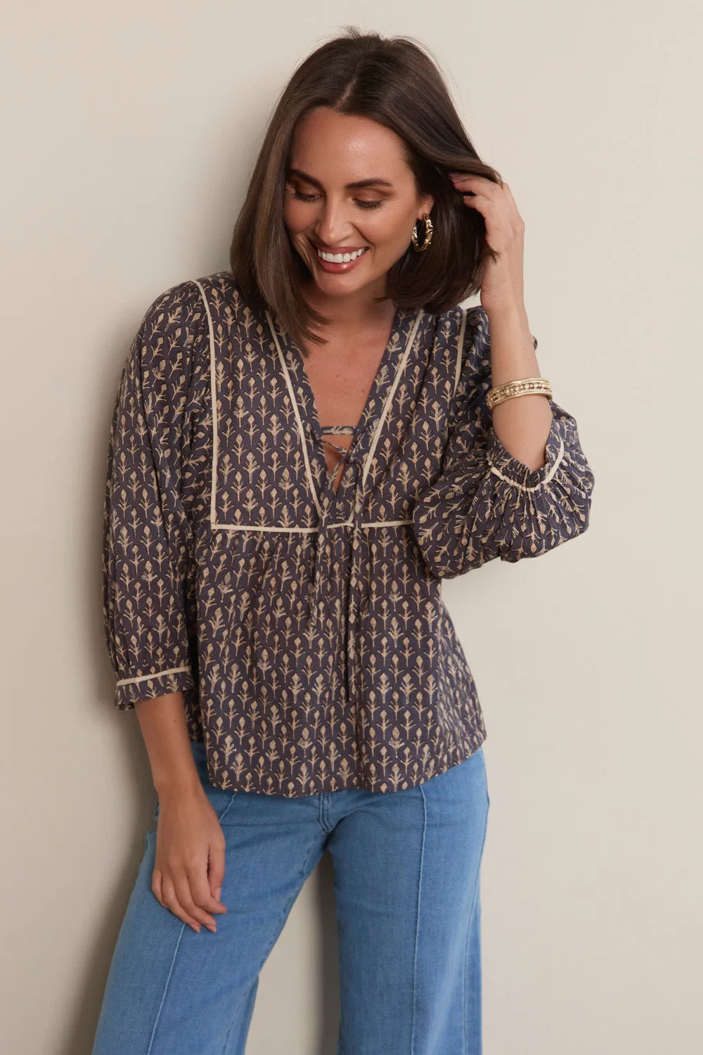 Cairo Blouse in Wildfern sold by Adrift product image thumbnail 2