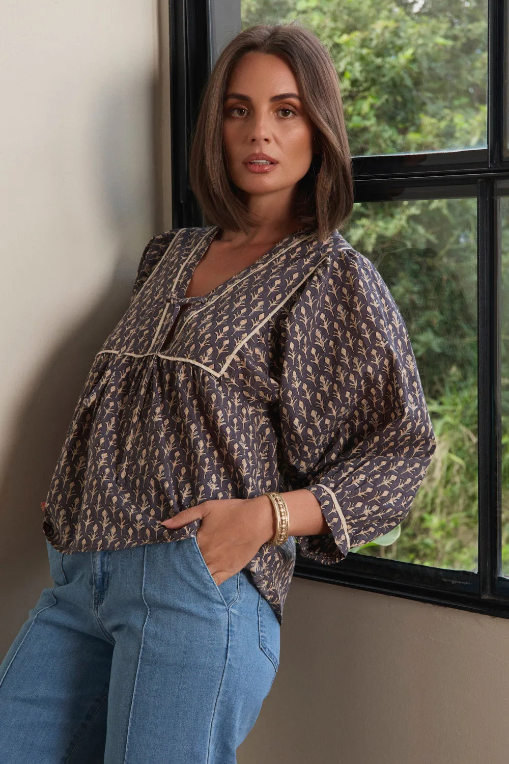 Cairo Blouse in Wildfern sold by Adrift product image thumbnail 3