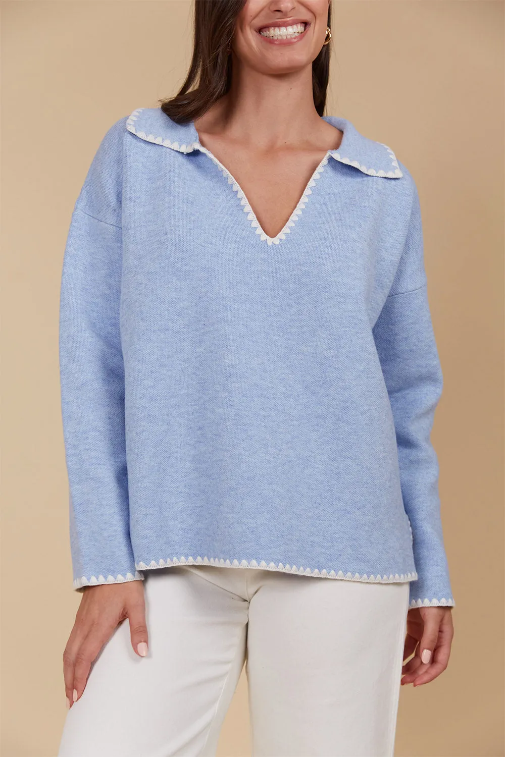 Athena Jumper in Sky sold by Adrift product image thumbnail 3