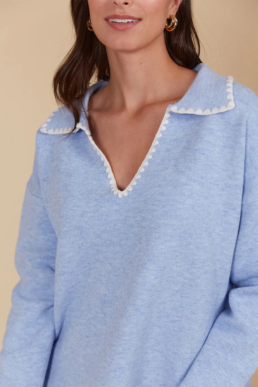 Athena Jumper in Sky sold by Adrift product image thumbnail 2